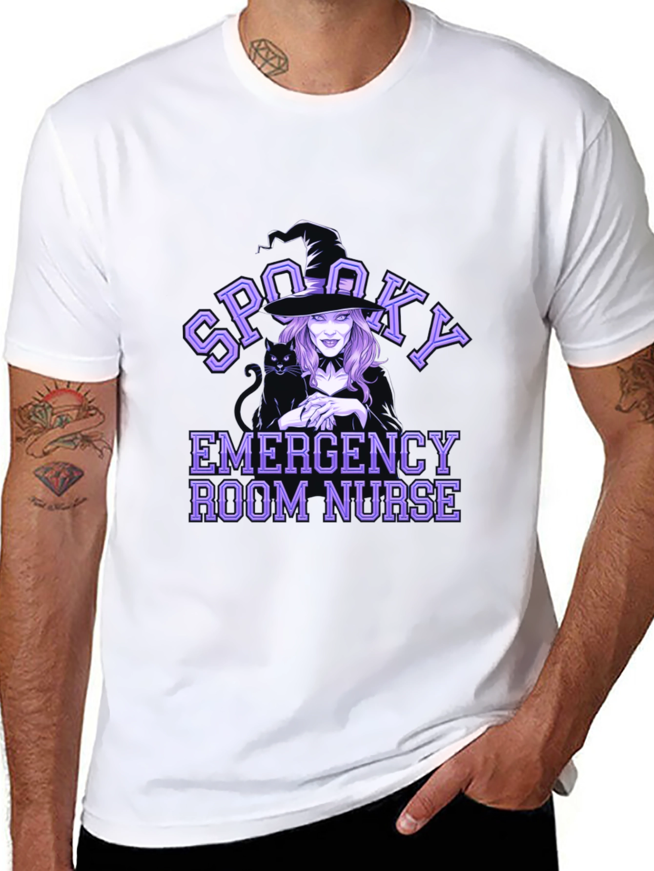 Spooky Emergency Room Nurse Black T-Shirt