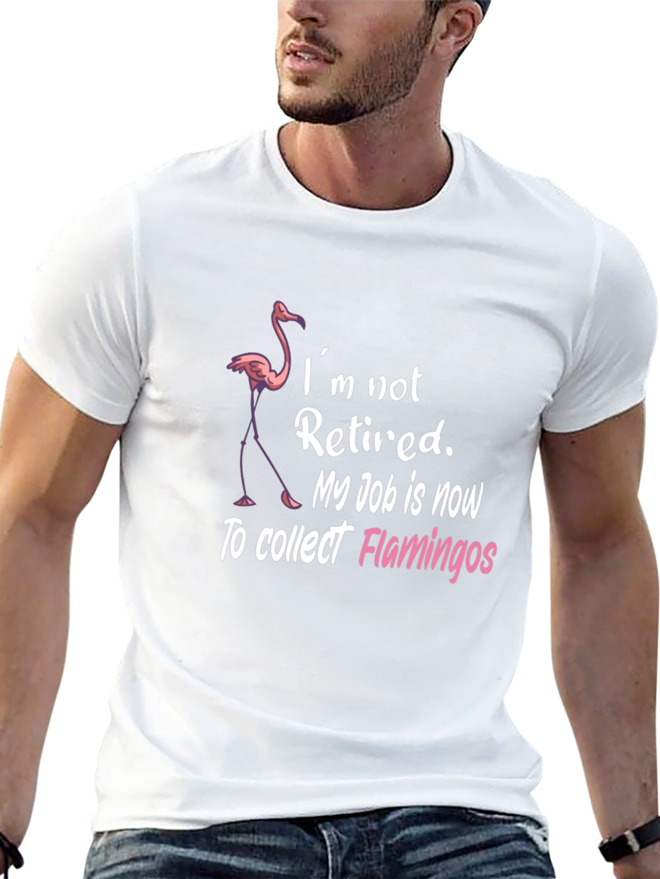 Funny Flamingo Collector Graphic T-Shirt