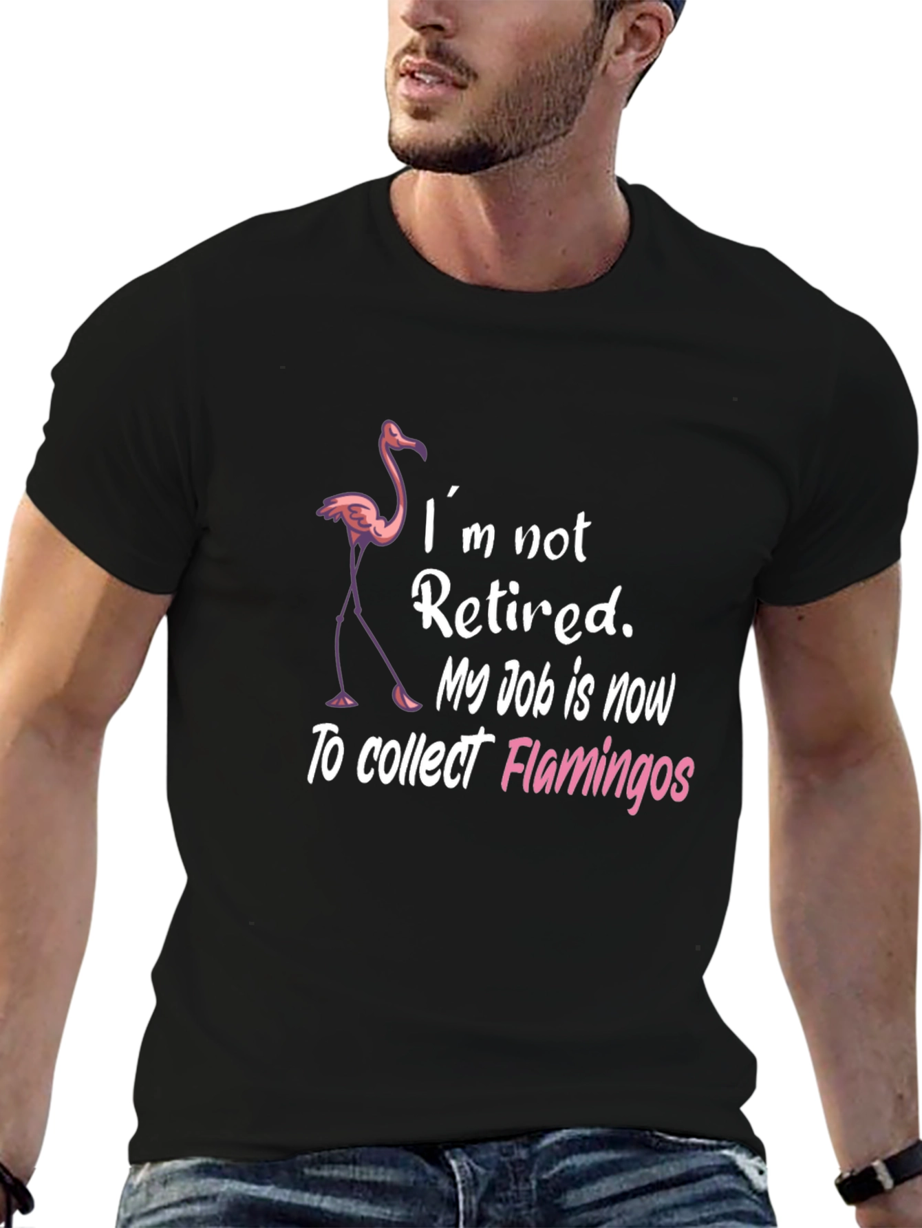 Funny Flamingo Collector Graphic T-Shirt