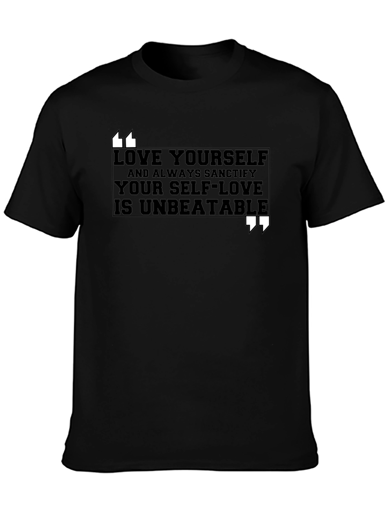 Love Yourself Graphic Tee - Inspirational Black T-Shirt