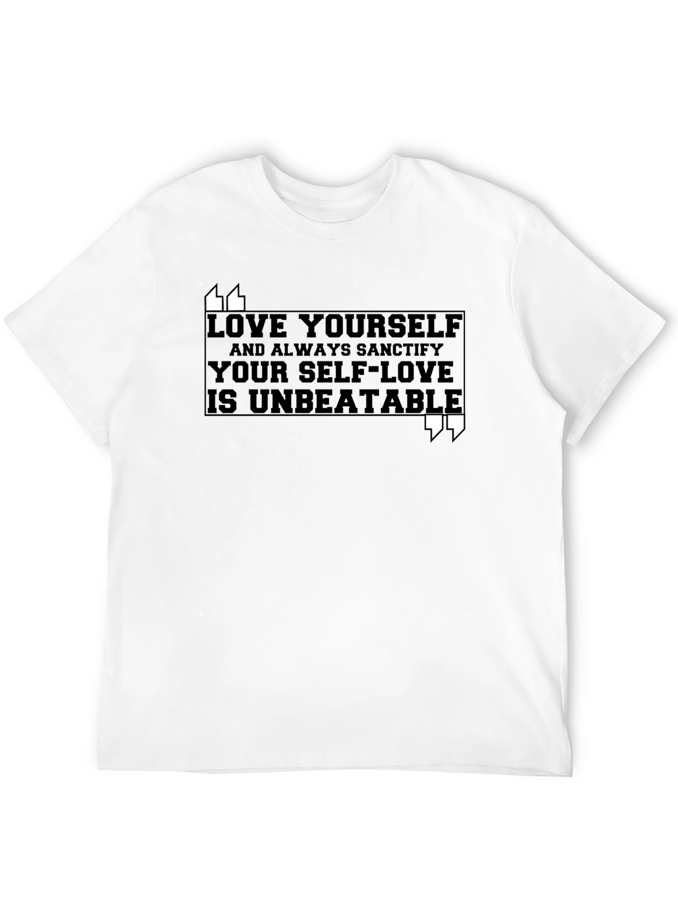 Love Yourself Graphic Tee - Inspirational Black T-Shirt