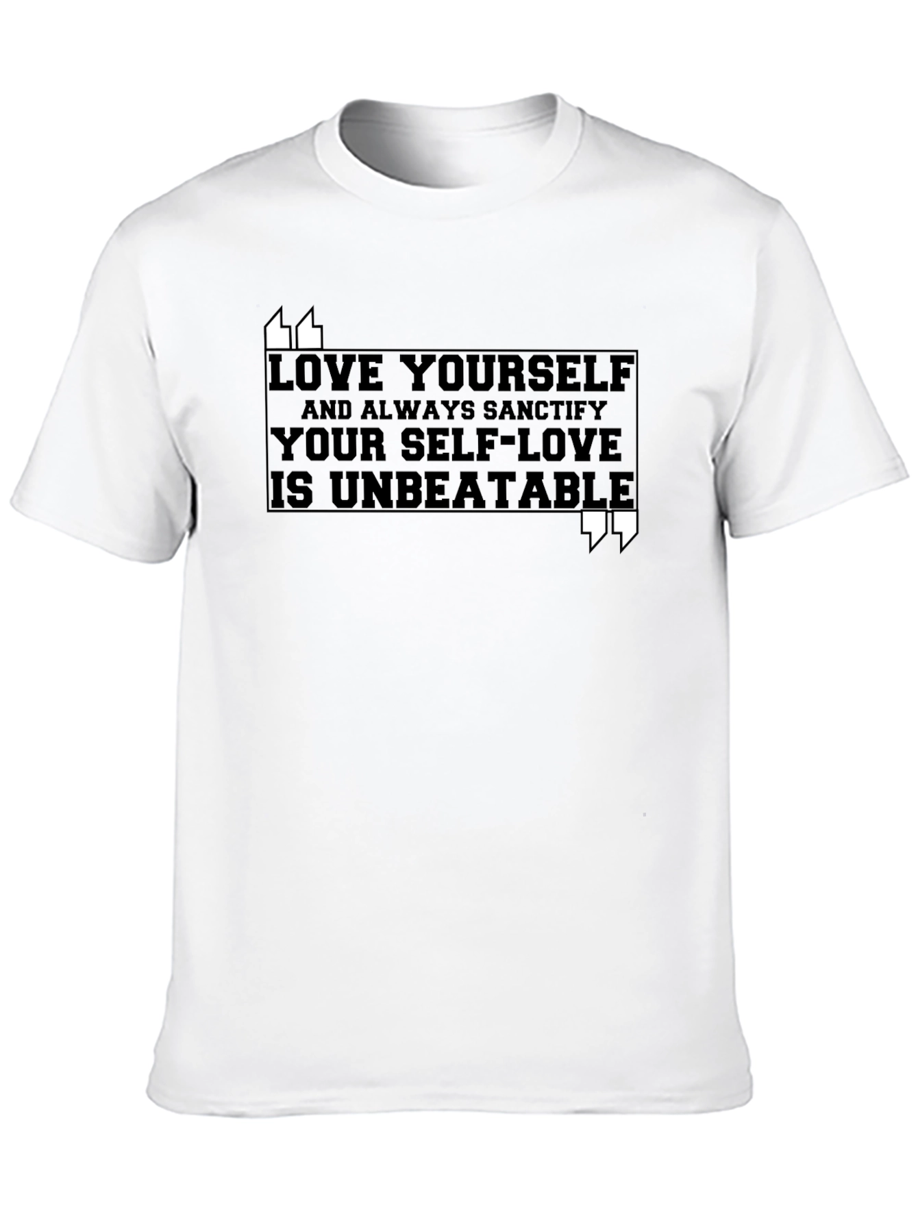 Love Yourself Graphic Tee - Inspirational Black T-Shirt