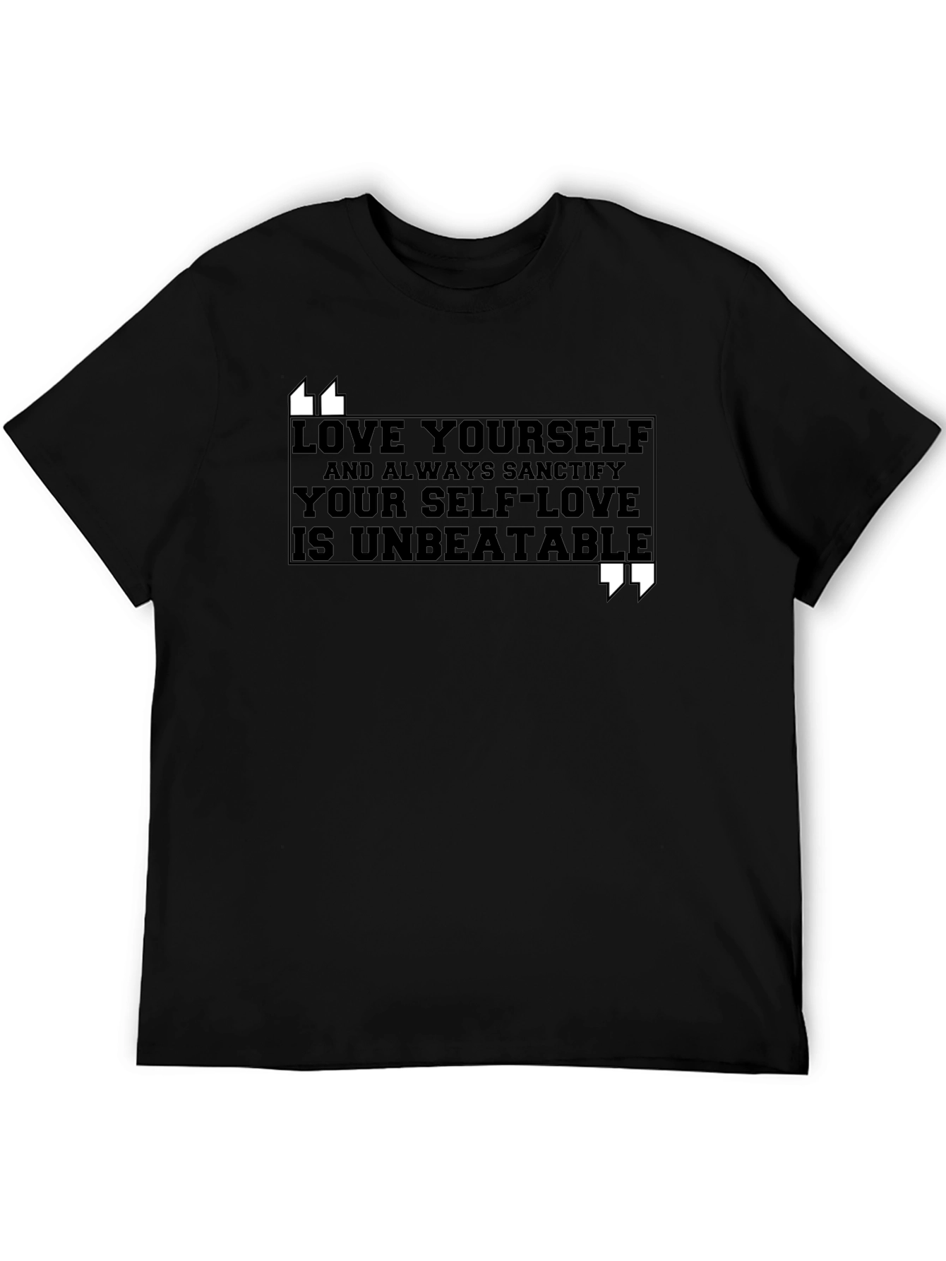 Love Yourself Graphic Tee - Inspirational Black T-Shirt