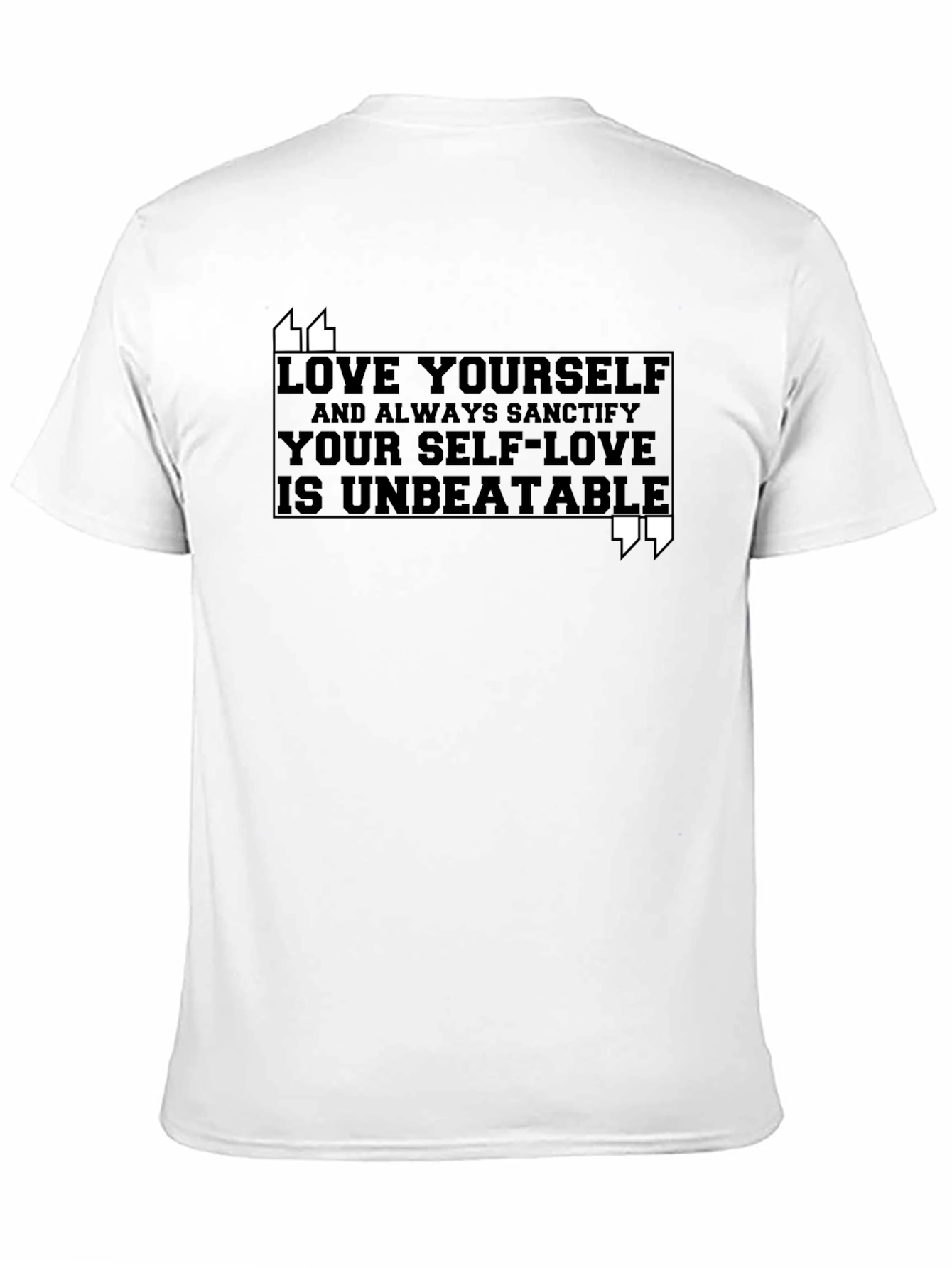 Love Yourself Graphic Tee - Inspirational Black T-Shirt