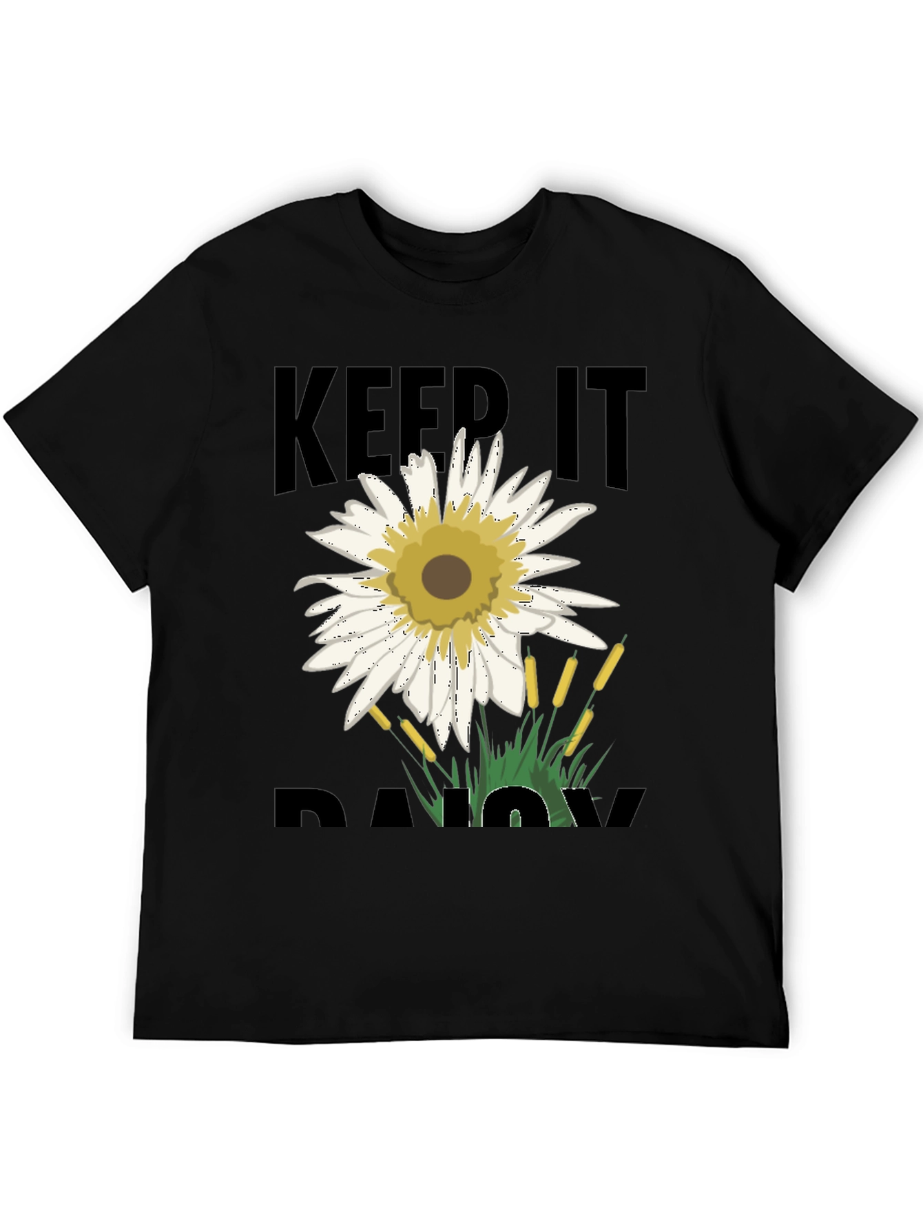 Keep It Daisy T-Shirt - Black Graphic Tee