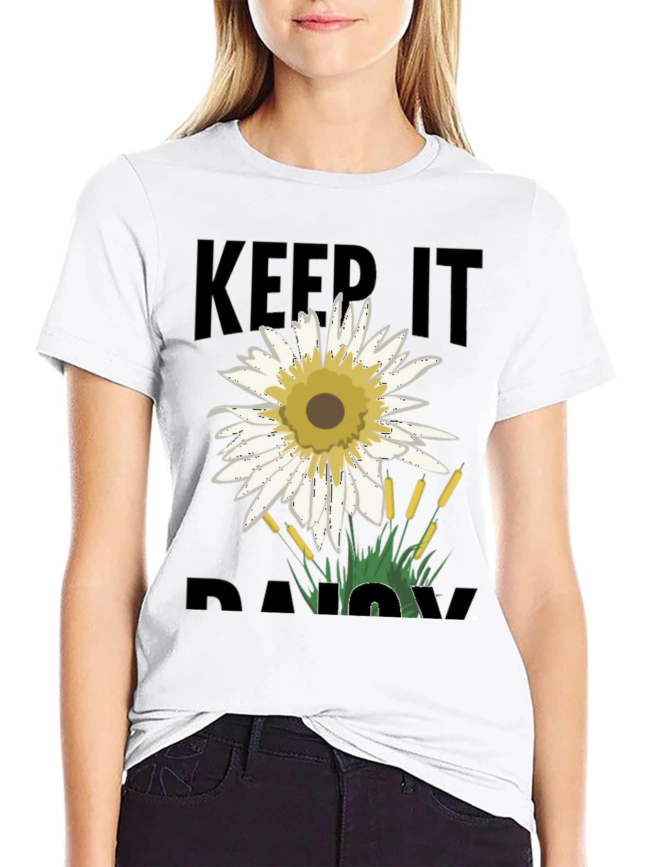 Keep It Daisy T-Shirt - Black Graphic Tee