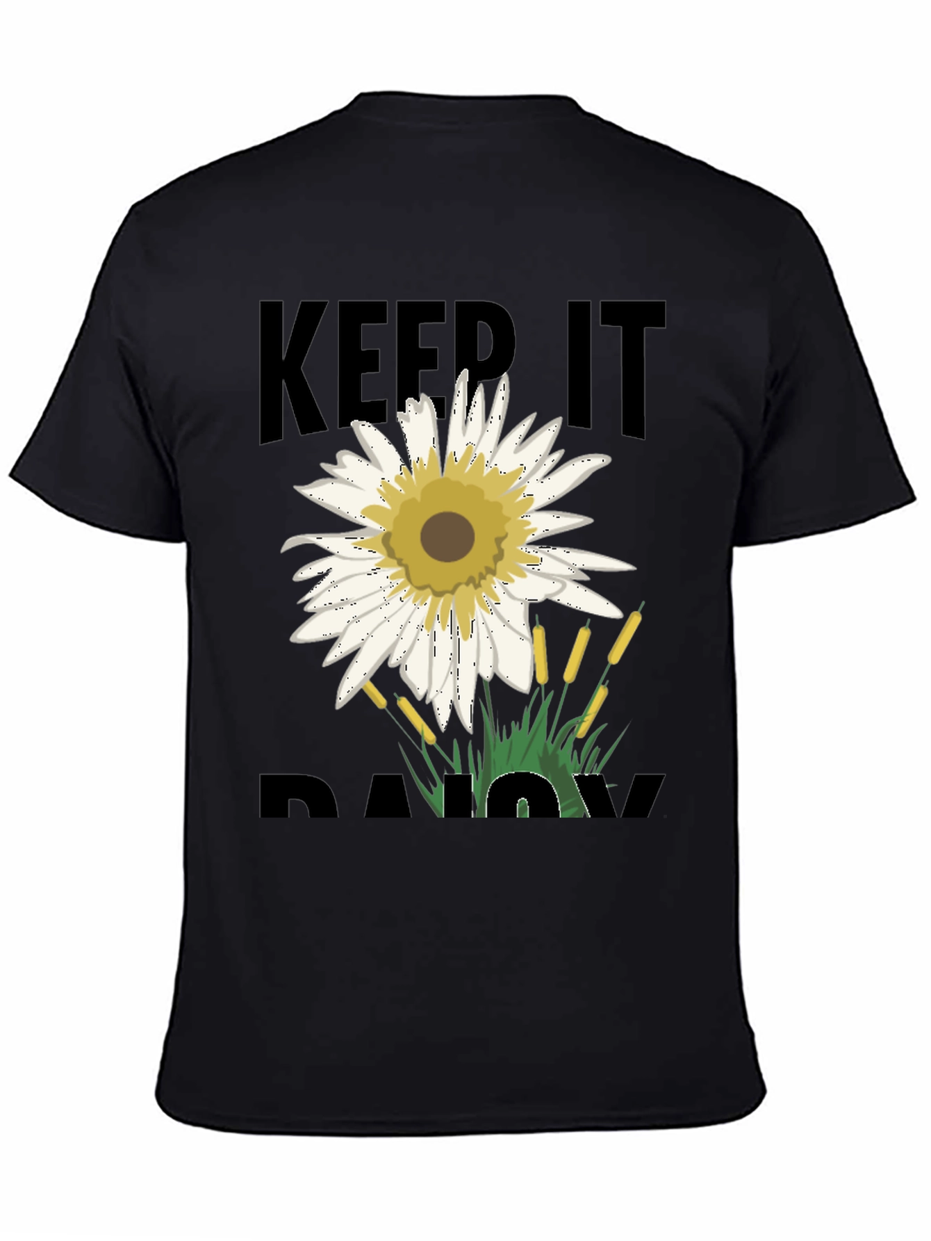 Keep It Daisy T-Shirt - Black Graphic Tee