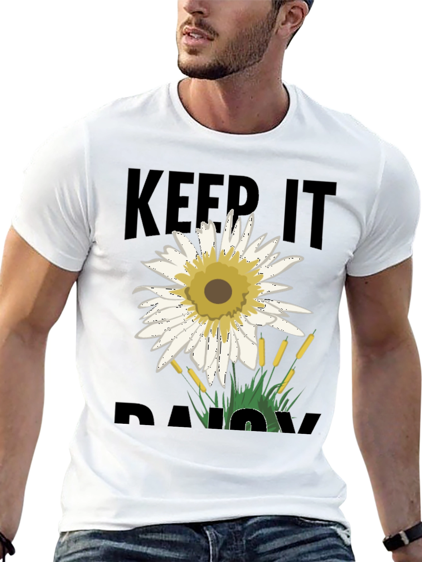 Keep It Daisy T-Shirt - Black Graphic Tee