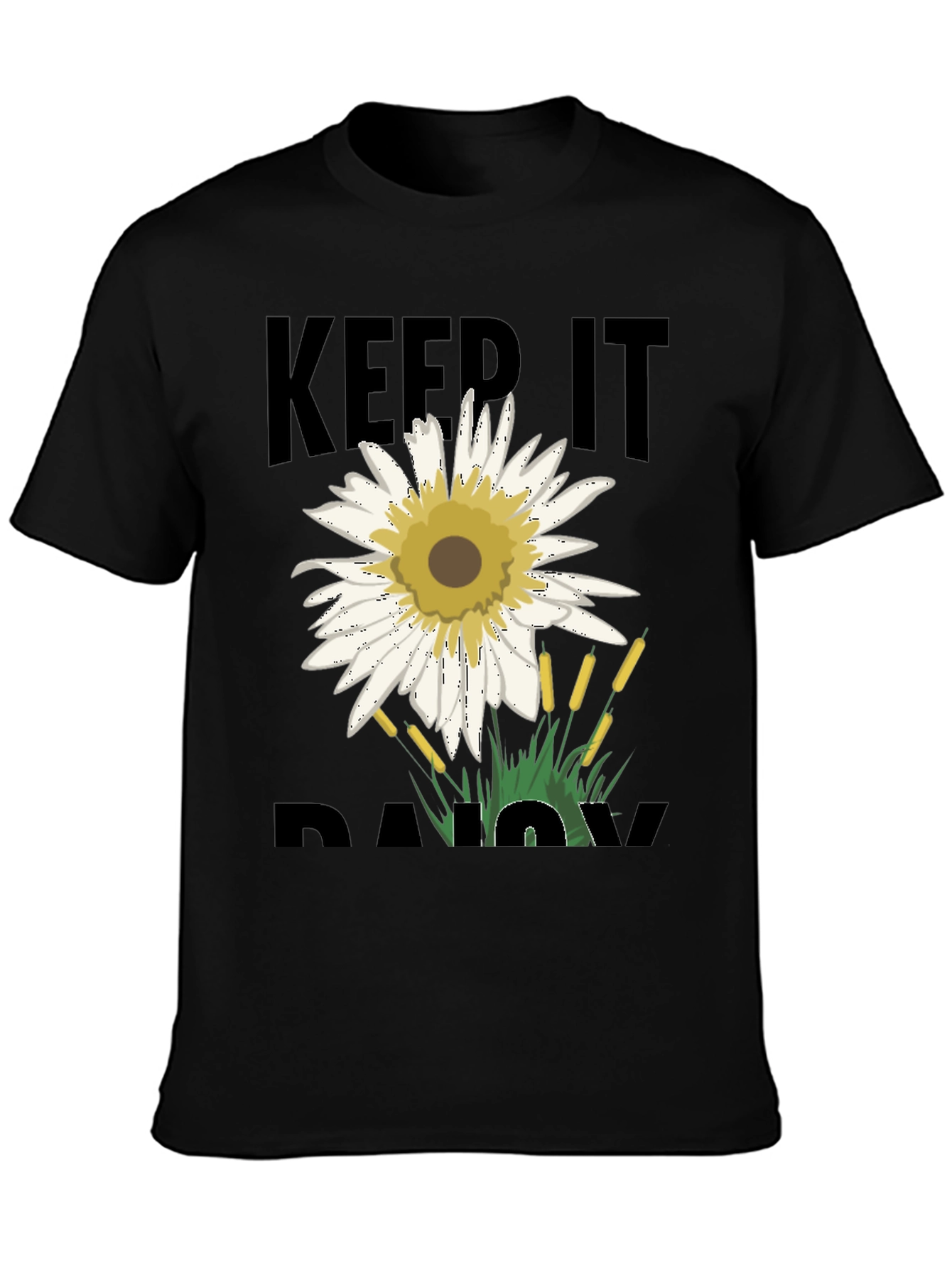 Keep It Daisy T-Shirt - Black Graphic Tee