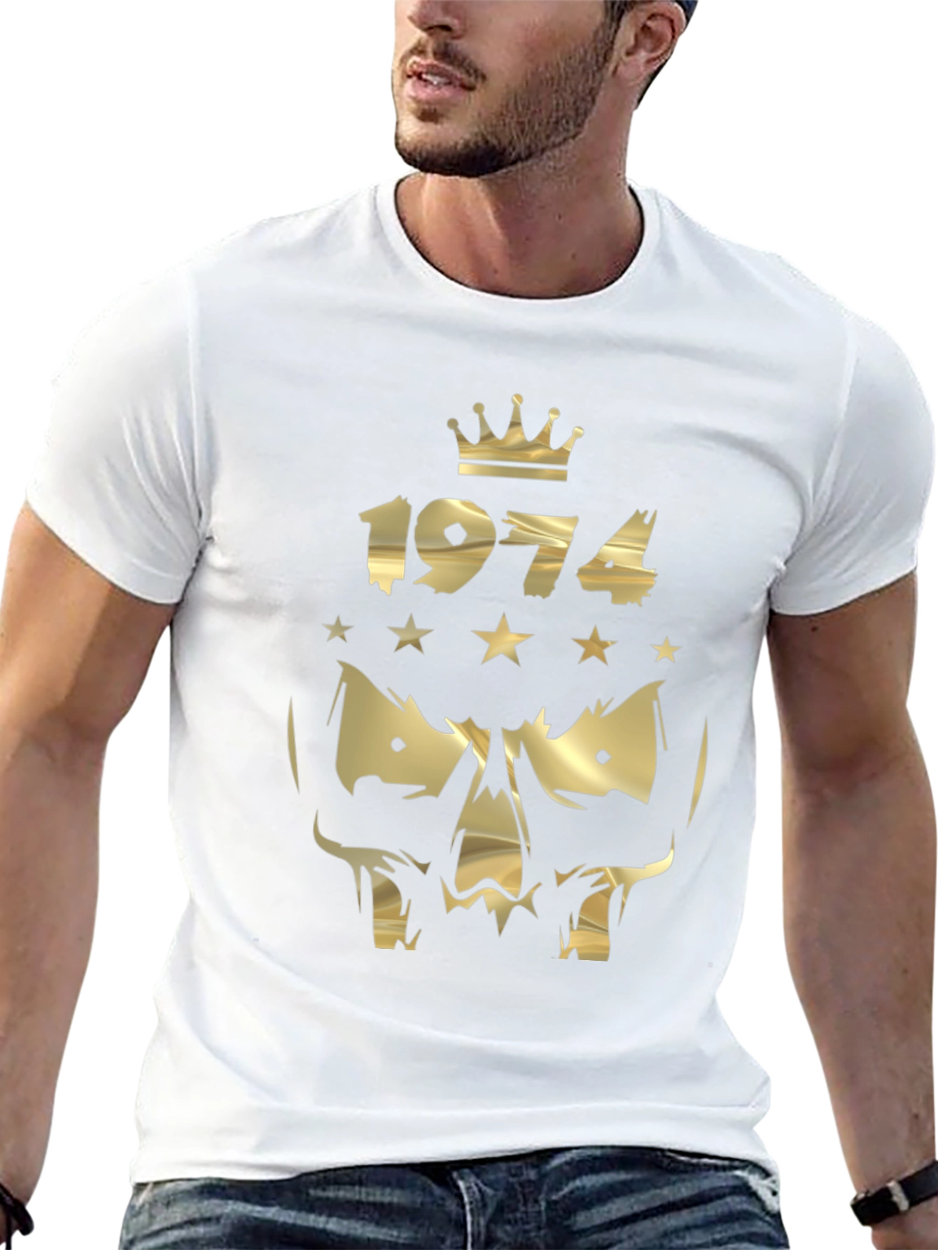 1974 Gold Skull Graphic Tee