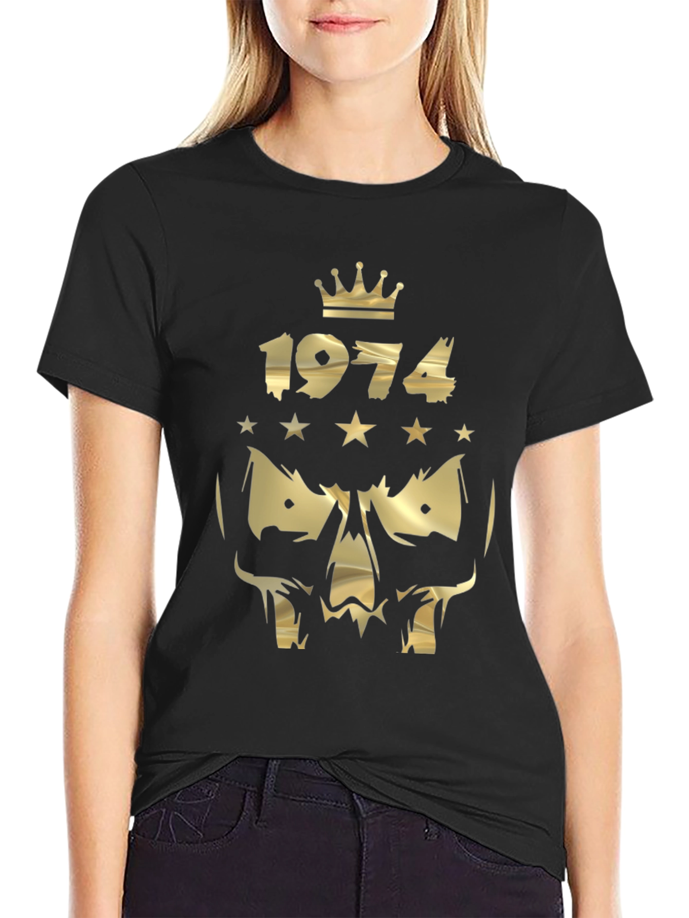 1974 Gold Skull Graphic Tee