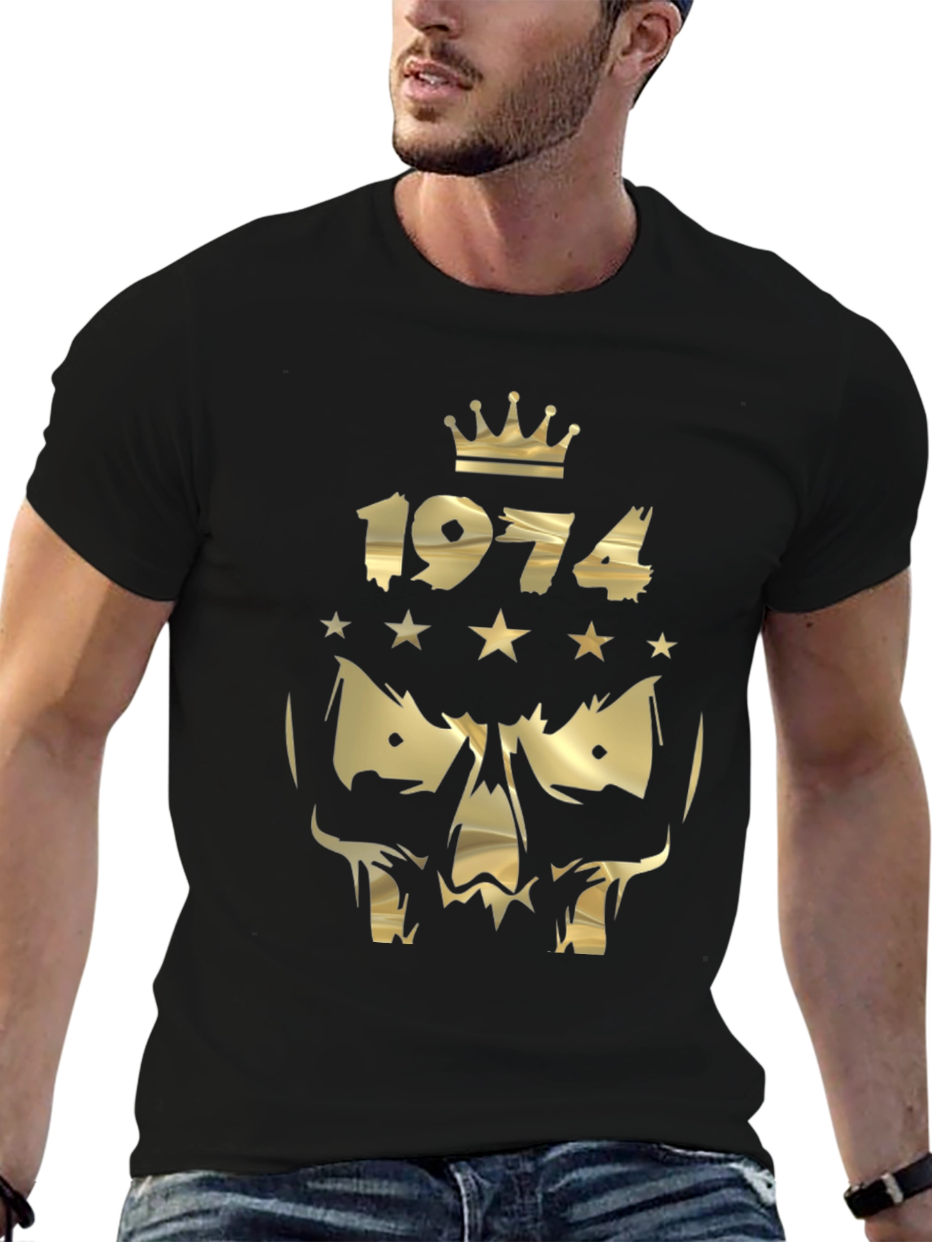 1974 Gold Skull Graphic Tee