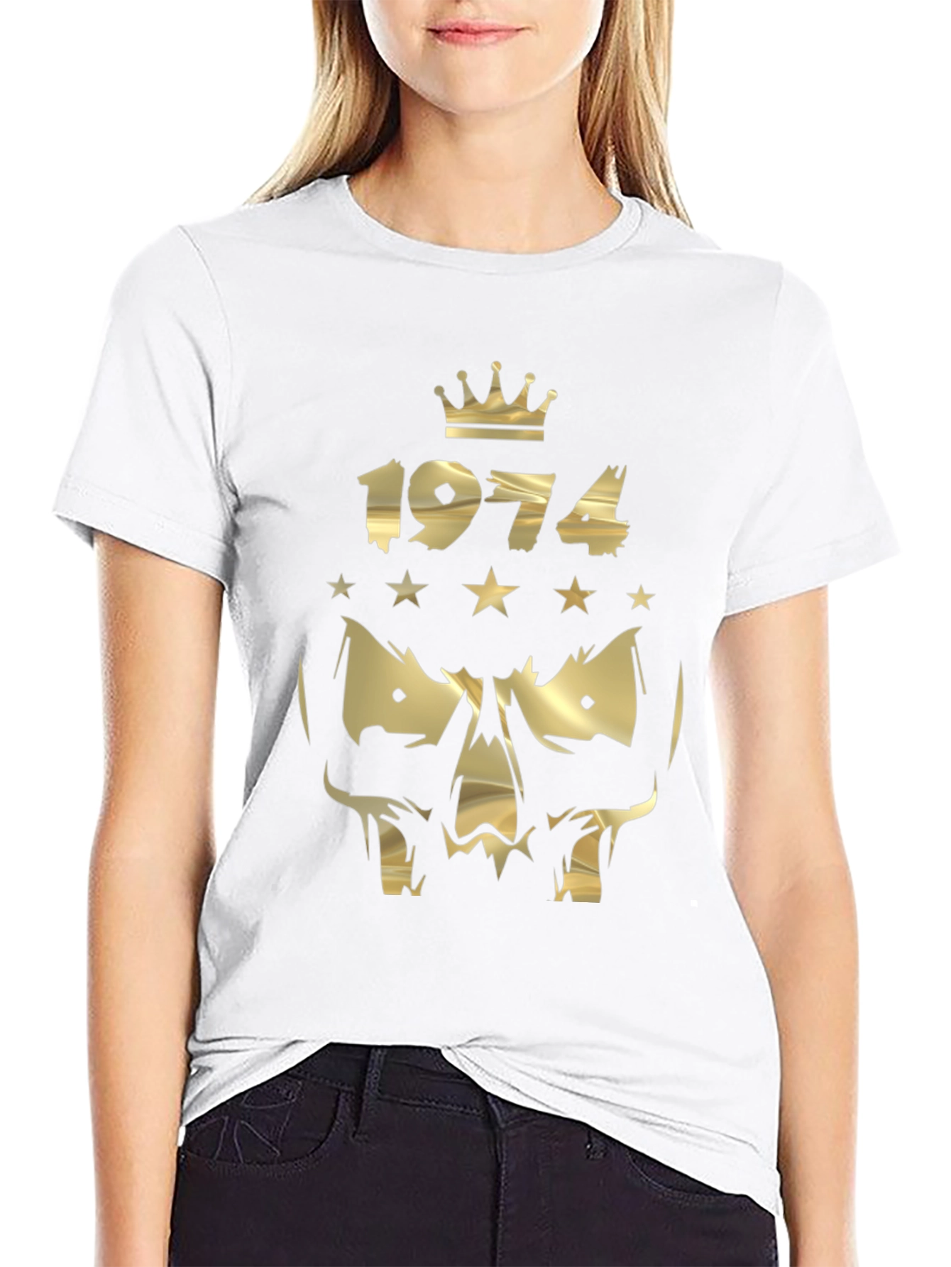 1974 Gold Skull Graphic Tee