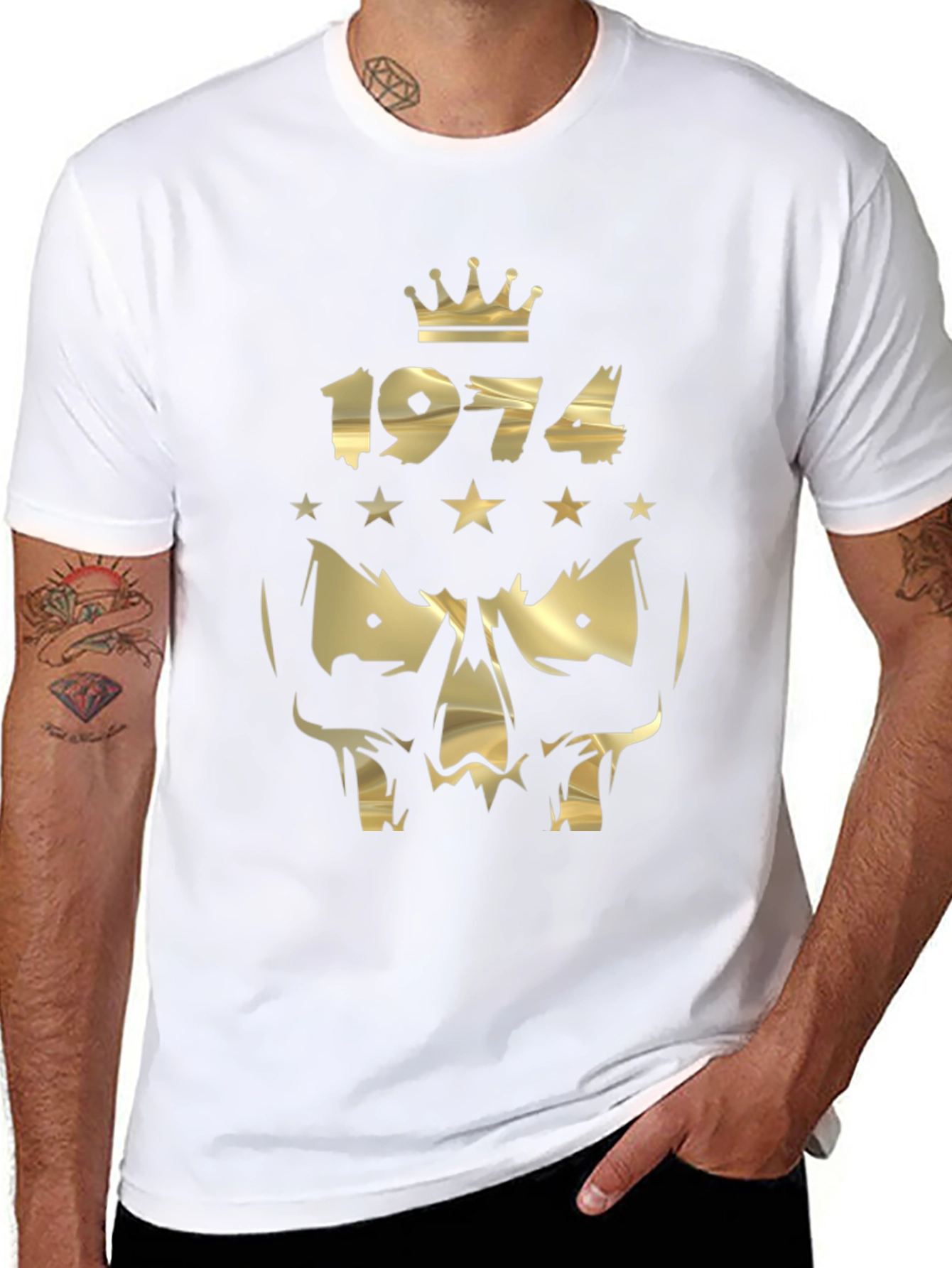 1974 Gold Skull Graphic Tee