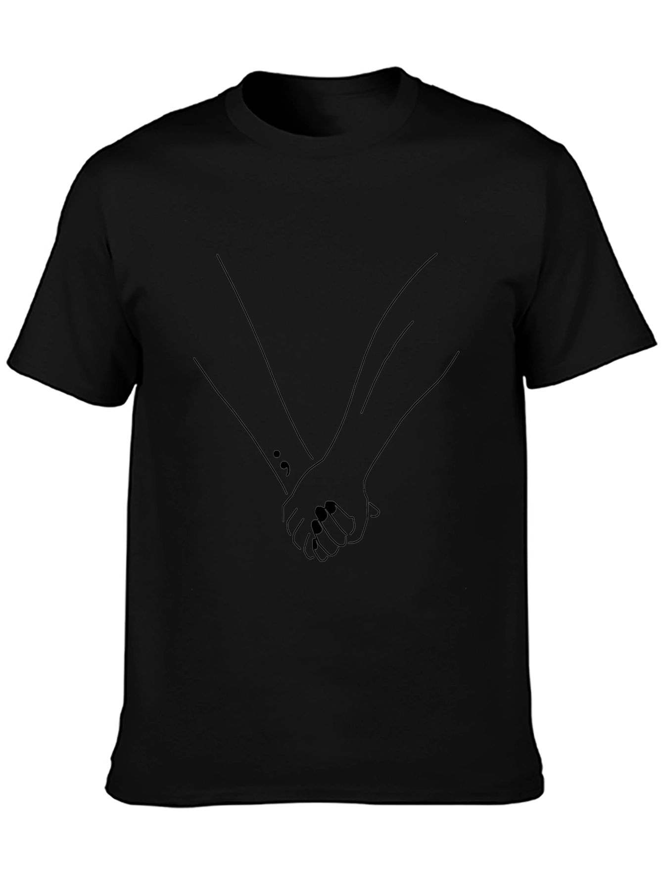 Minimalist Holding Hands Graphic Tee