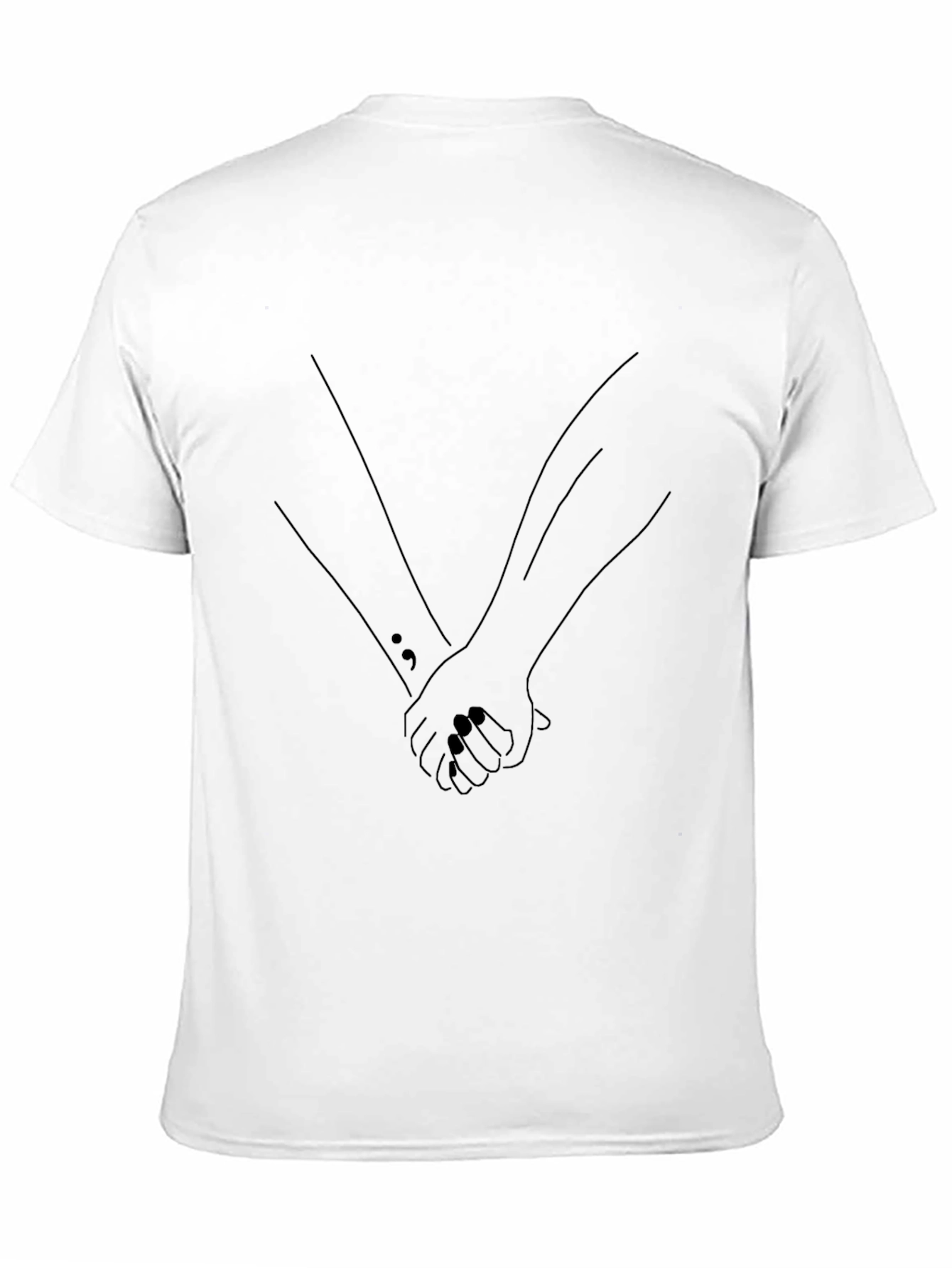 Minimalist Holding Hands Graphic Tee