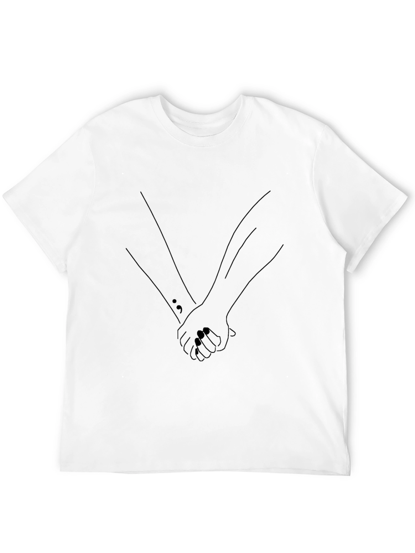 Minimalist Holding Hands Graphic Tee