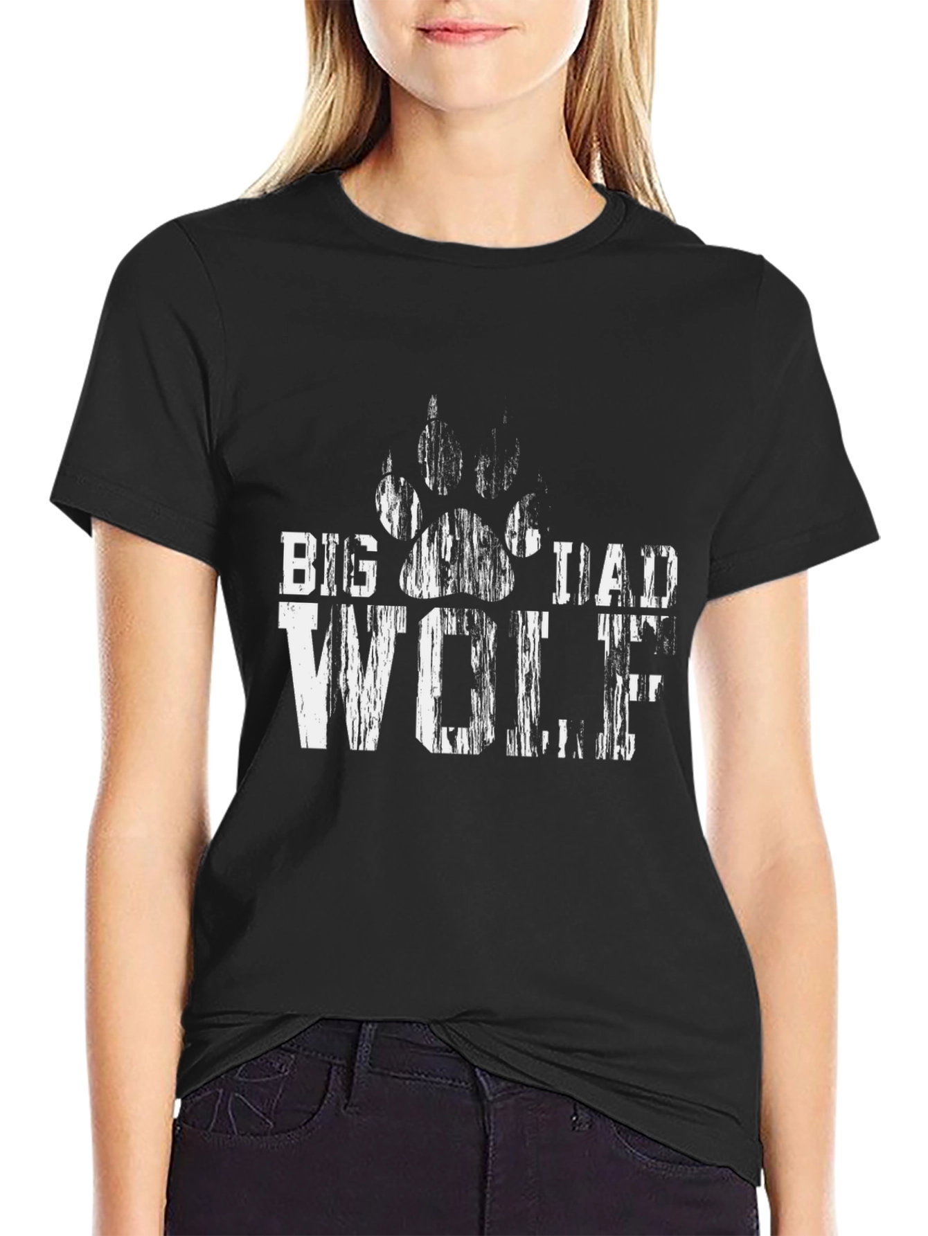 Big Dad Wolf Graphic Tee - Mens Black T-Shirt