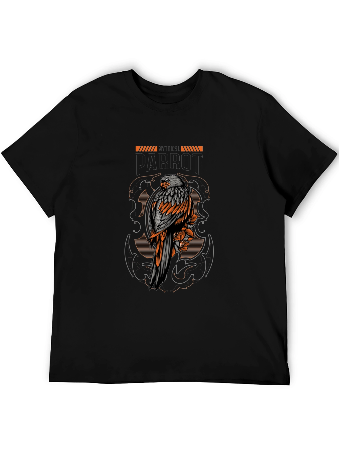 Mythical Creature T-Shirt - Bird & Floral Graphic