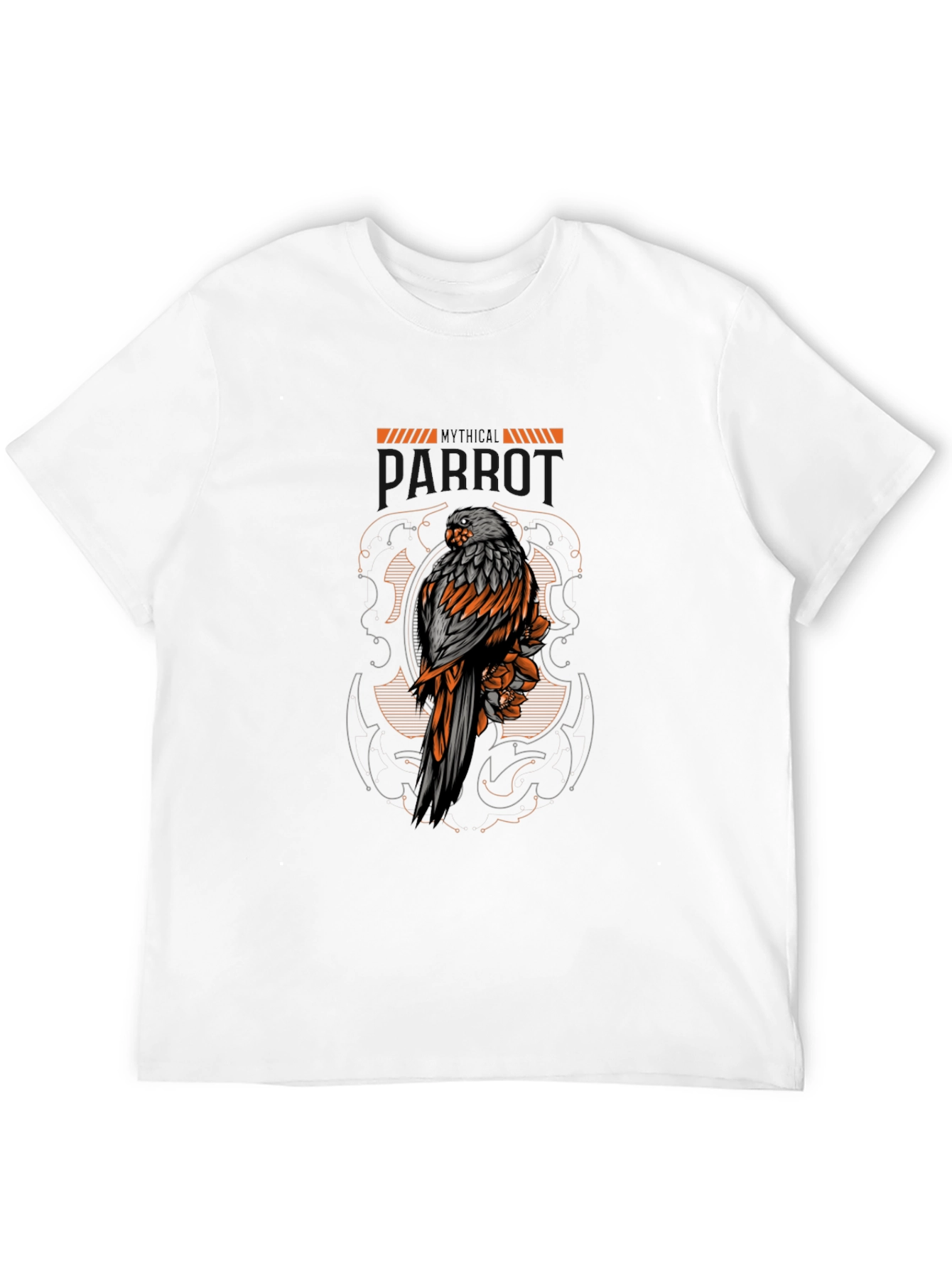 Mythical Creature T-Shirt - Bird & Floral Graphic