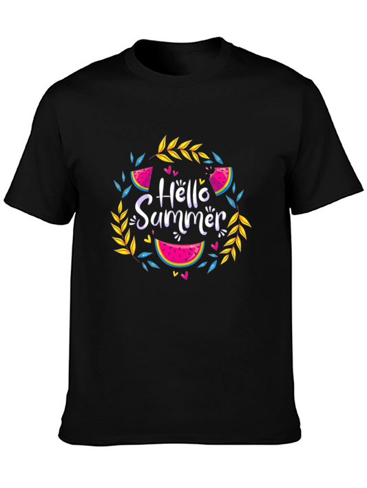 Hello Summer Black T-Shirt
