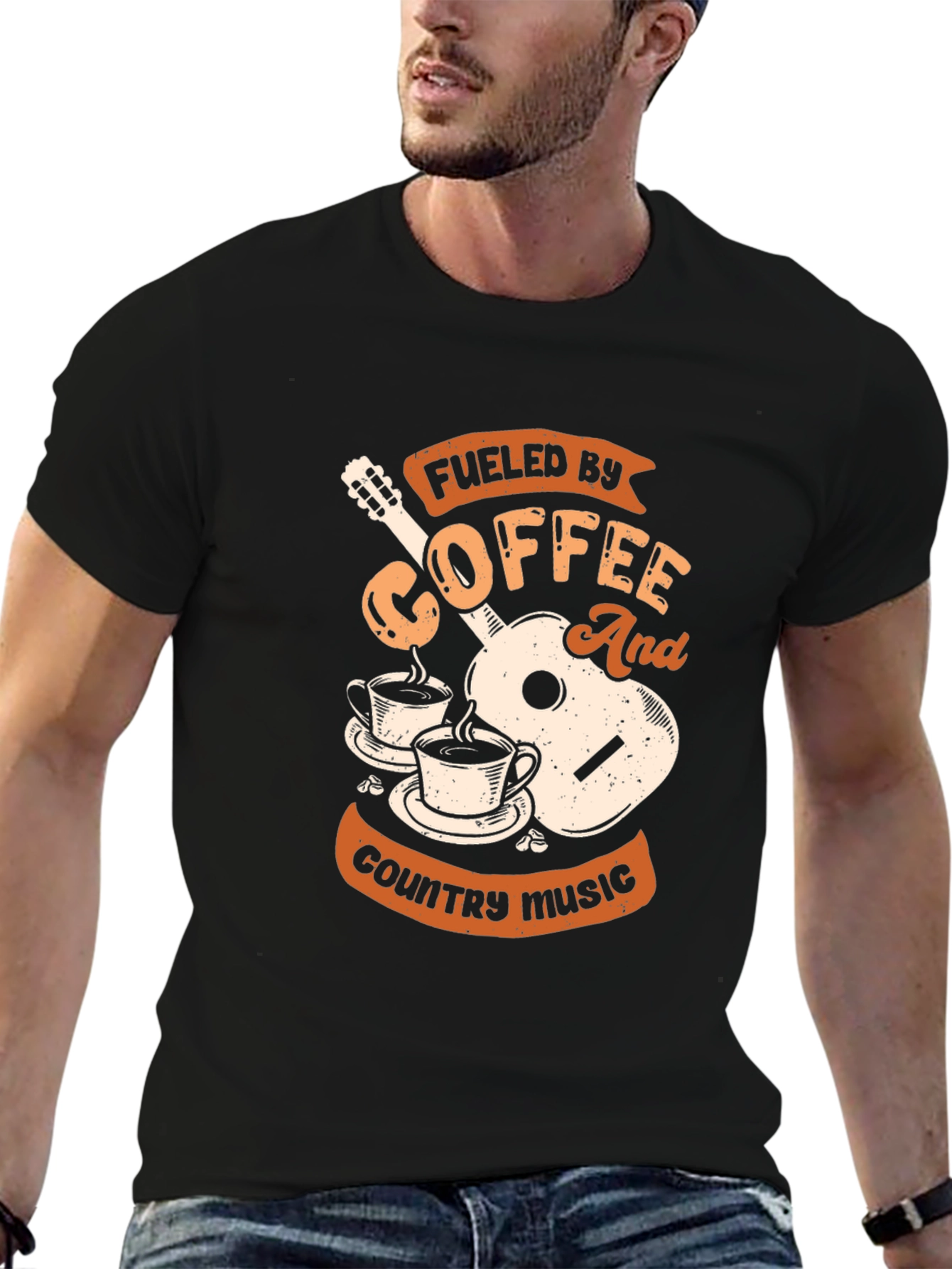 Fueled by Coffee and Country Music Graphic Tee