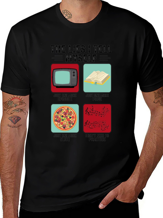 Funny The Lies I Tell Myself Graphic T-Shirt