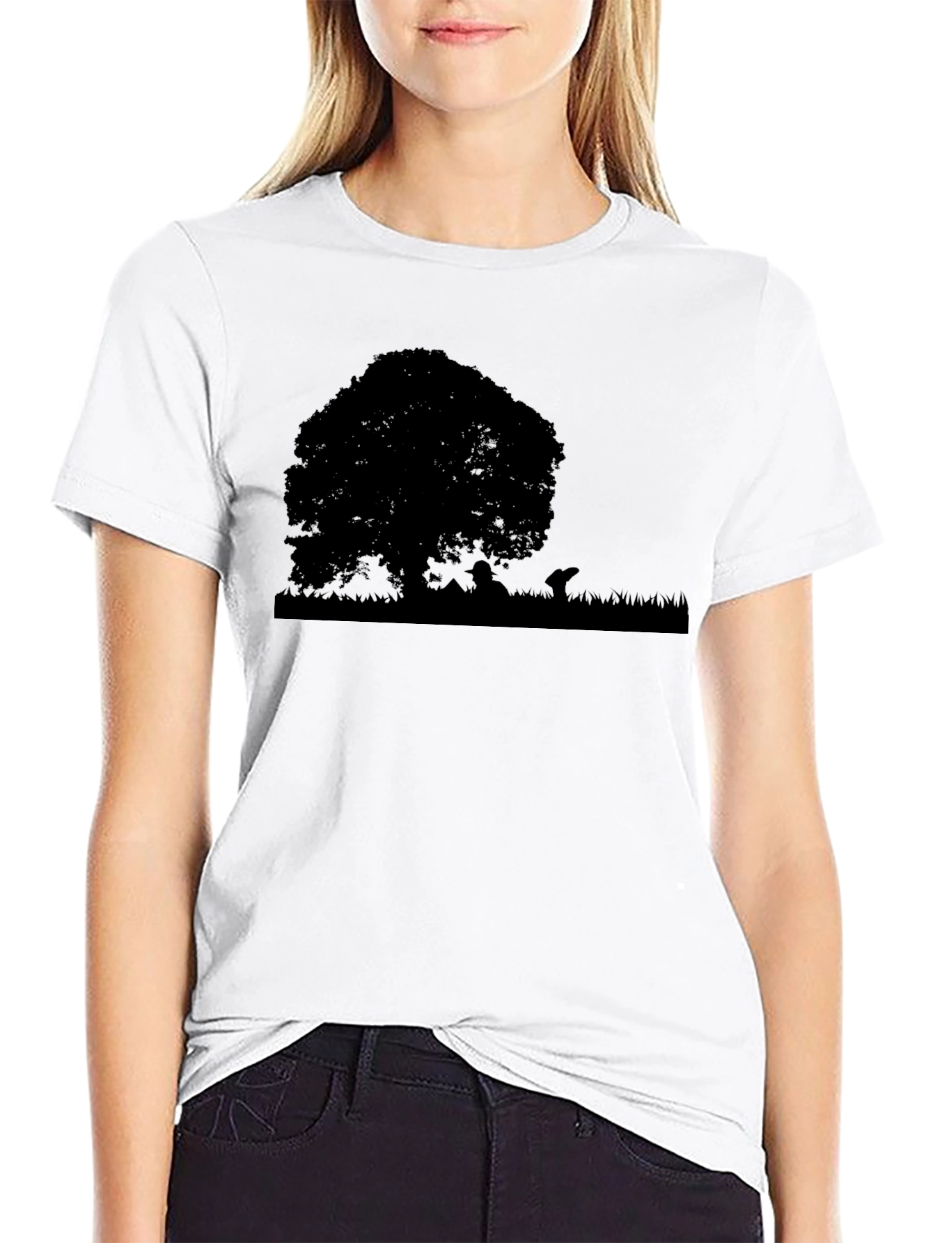 Silhouette Tree Graphic Tee - Black