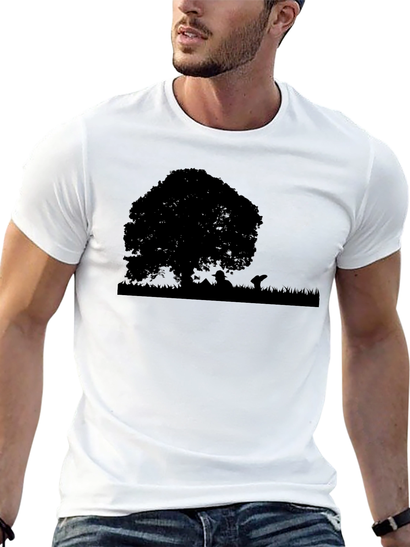 Silhouette Tree Graphic Tee - Black