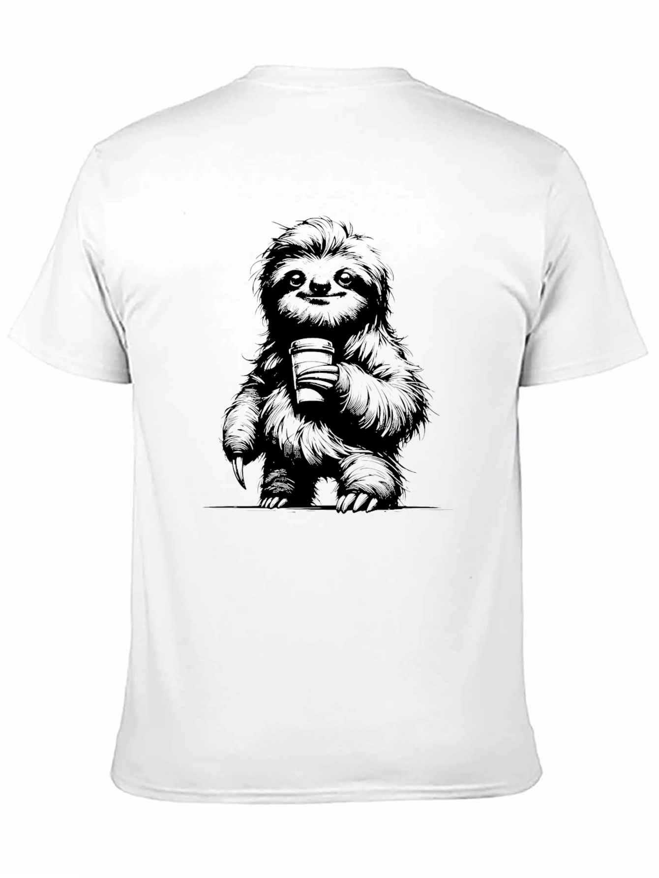 Sloth Coffee Lover Graphic Tee - Black