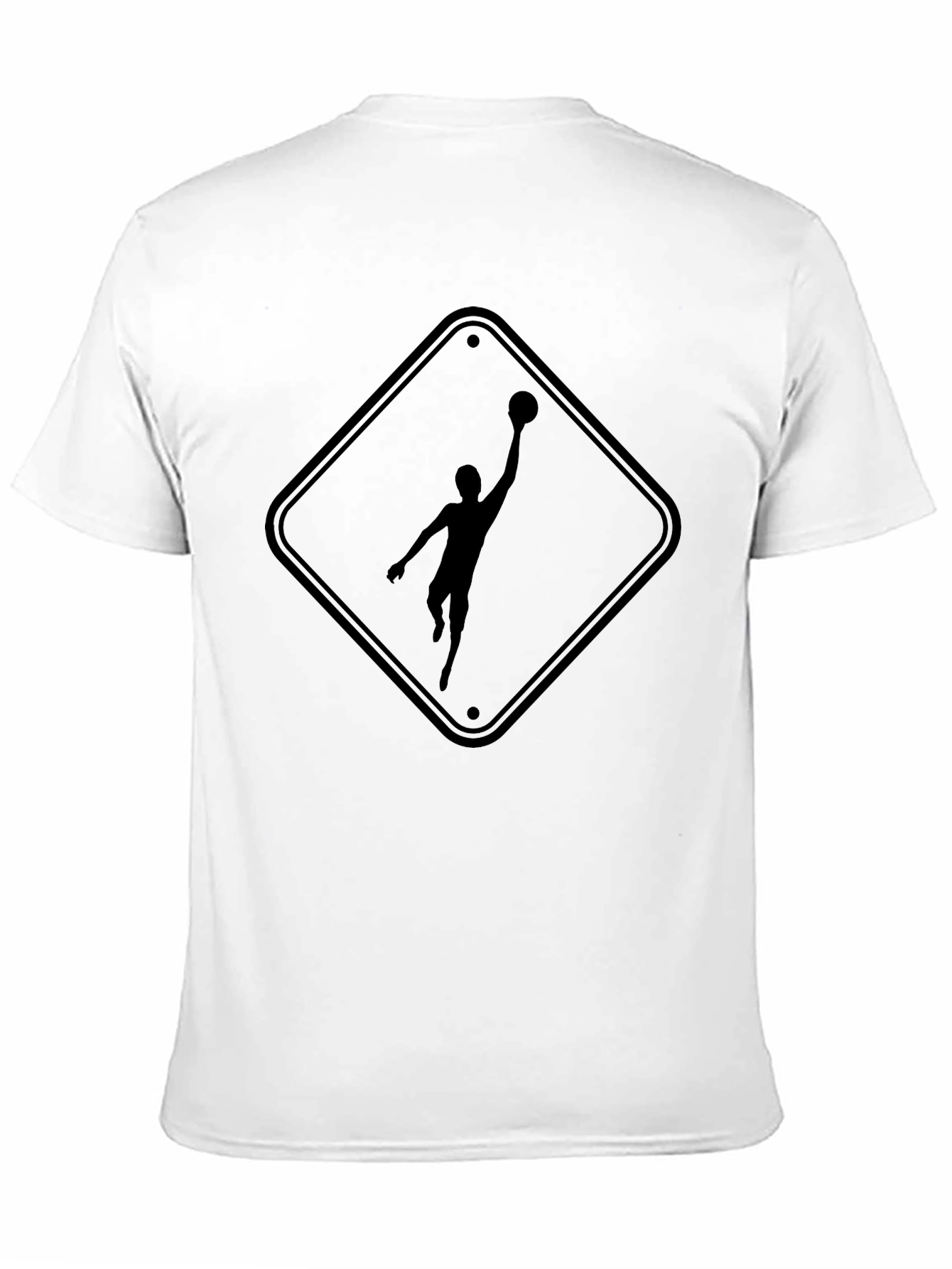 Mens Black Graphic T-Shirt - Basketball Dunk Design
