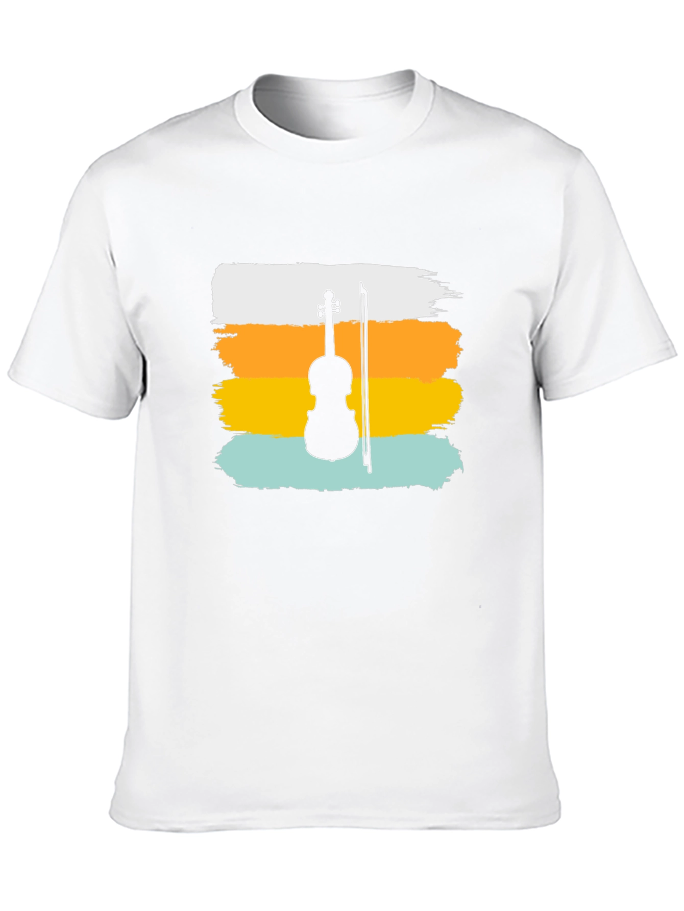 Violin Silhouette T-Shirt - Retro Style