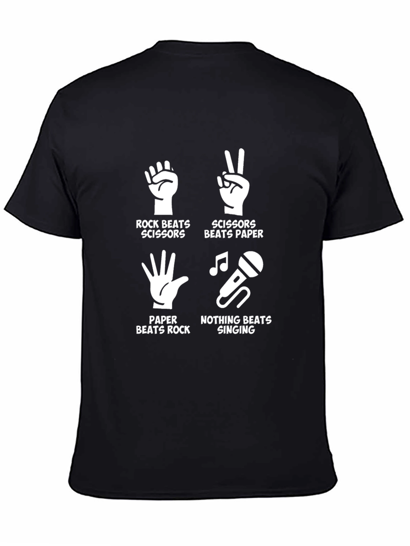 Rock Paper Scissors Singing Funny Graphic Tee