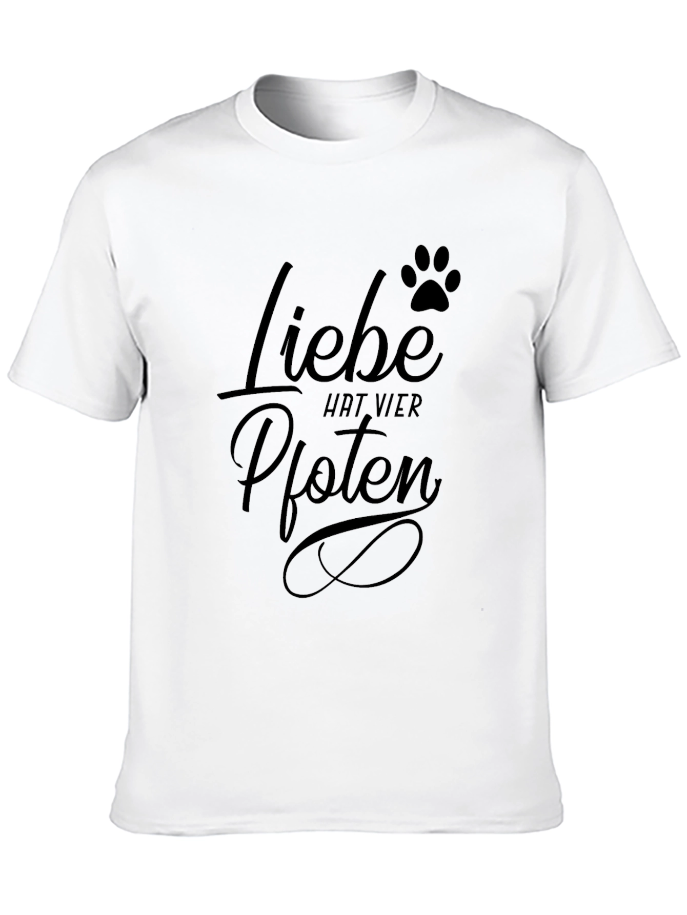 Liebe Hat Vier Pfoten Black Graphic Tee