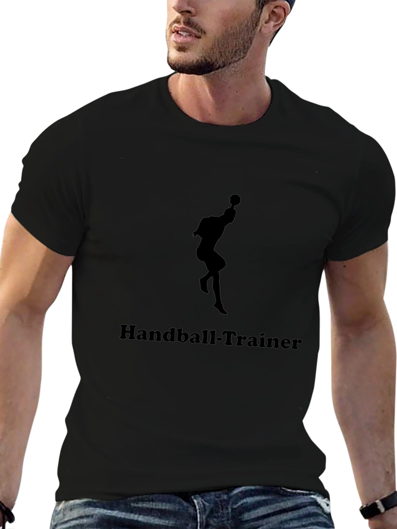 Handball Trainer T-Shirt - Black Graphic Tee