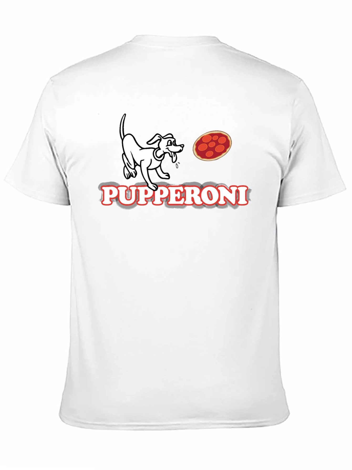 Pupperoni Pizza Dog Graphic Tee - Black
