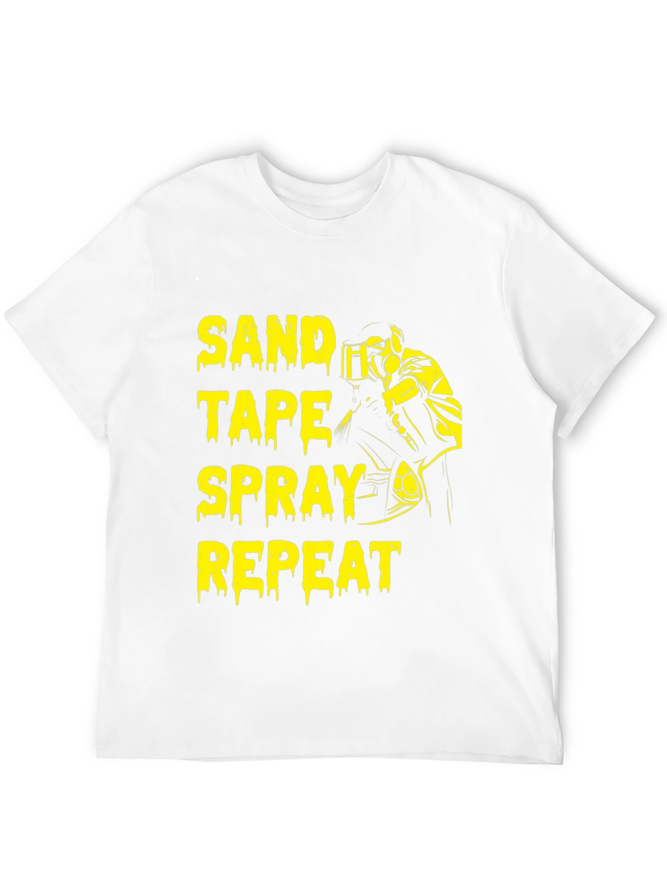 Sand Tape Spray Repeat Graphic Tee - Black T-Shirt