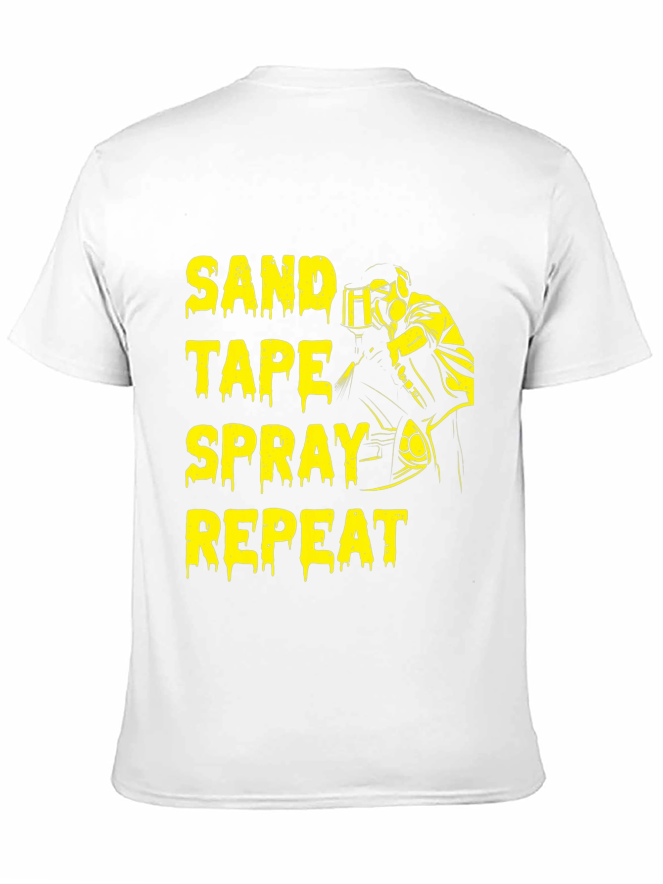 Sand Tape Spray Repeat Graphic Tee - Black T-Shirt