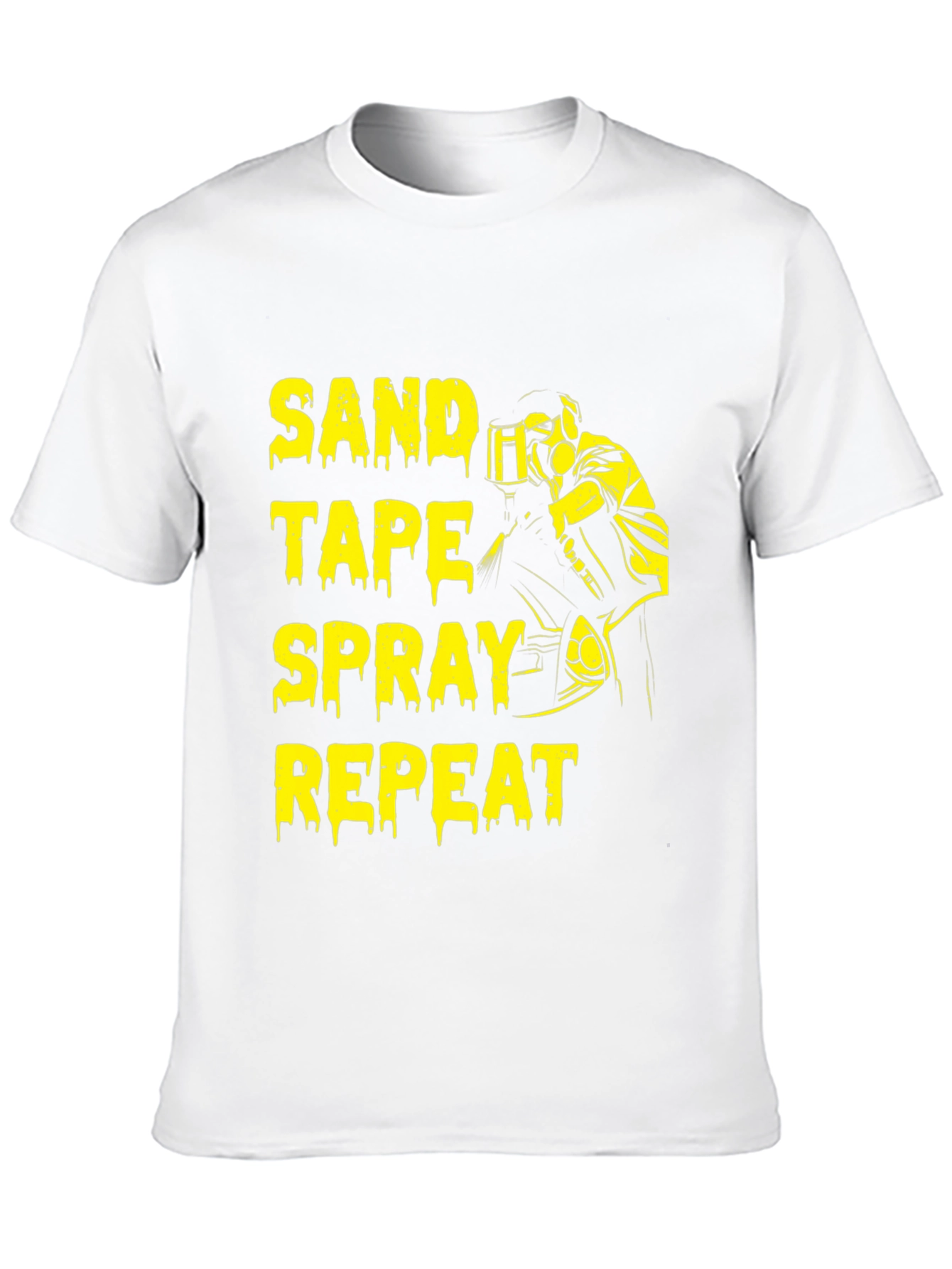 Sand Tape Spray Repeat Graphic Tee - Black T-Shirt