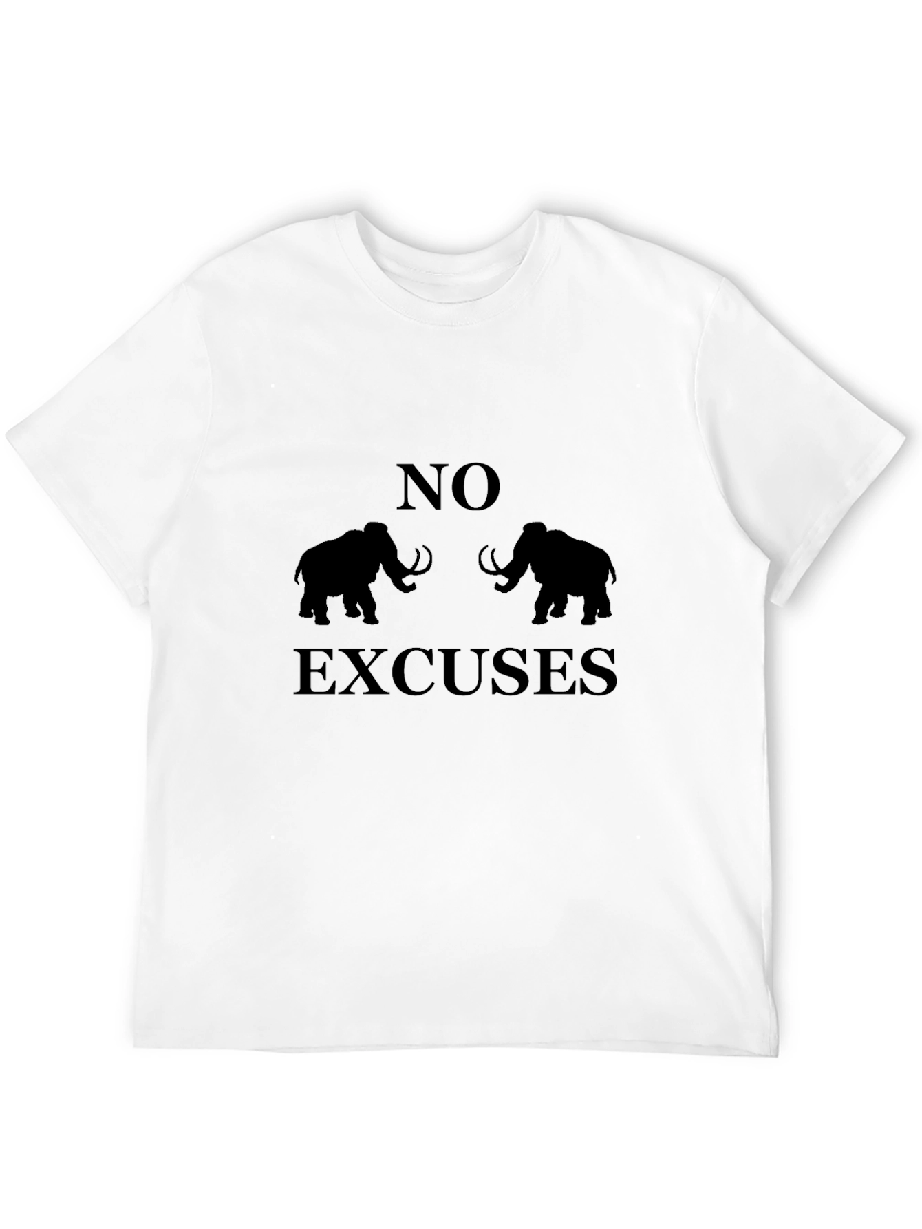 No Excuses Mammoth Graphic Black T-Shirt