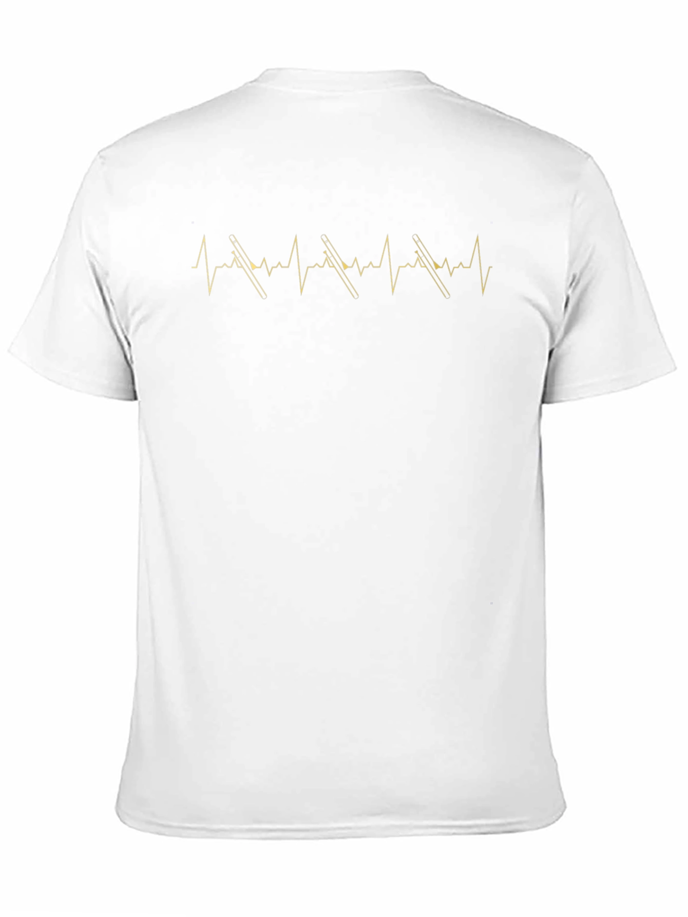 Skiing Heartbeat Graphic Tee - Black