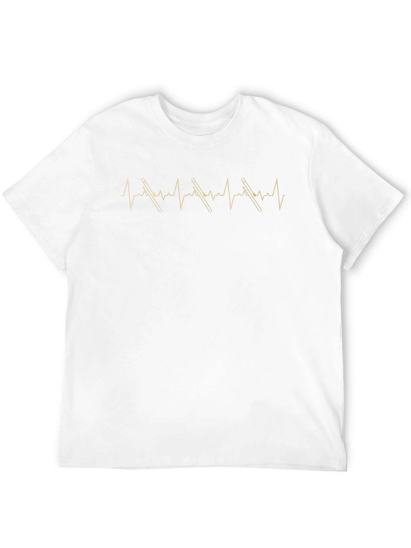 Skiing Heartbeat Graphic Tee - Black