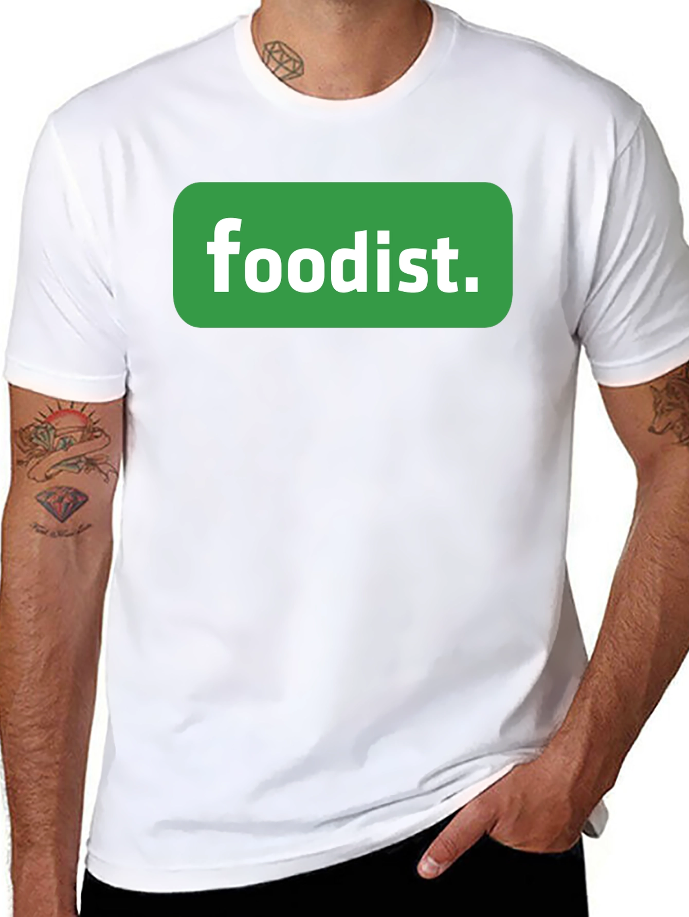 Foodist T-Shirt - Black Cotton Blend Casual Tee