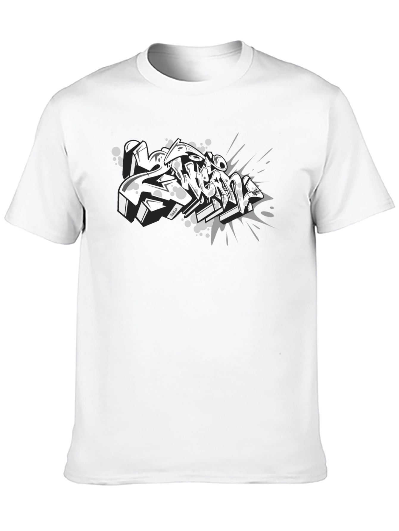 Black Graphic Tee - Urban Graffiti Design