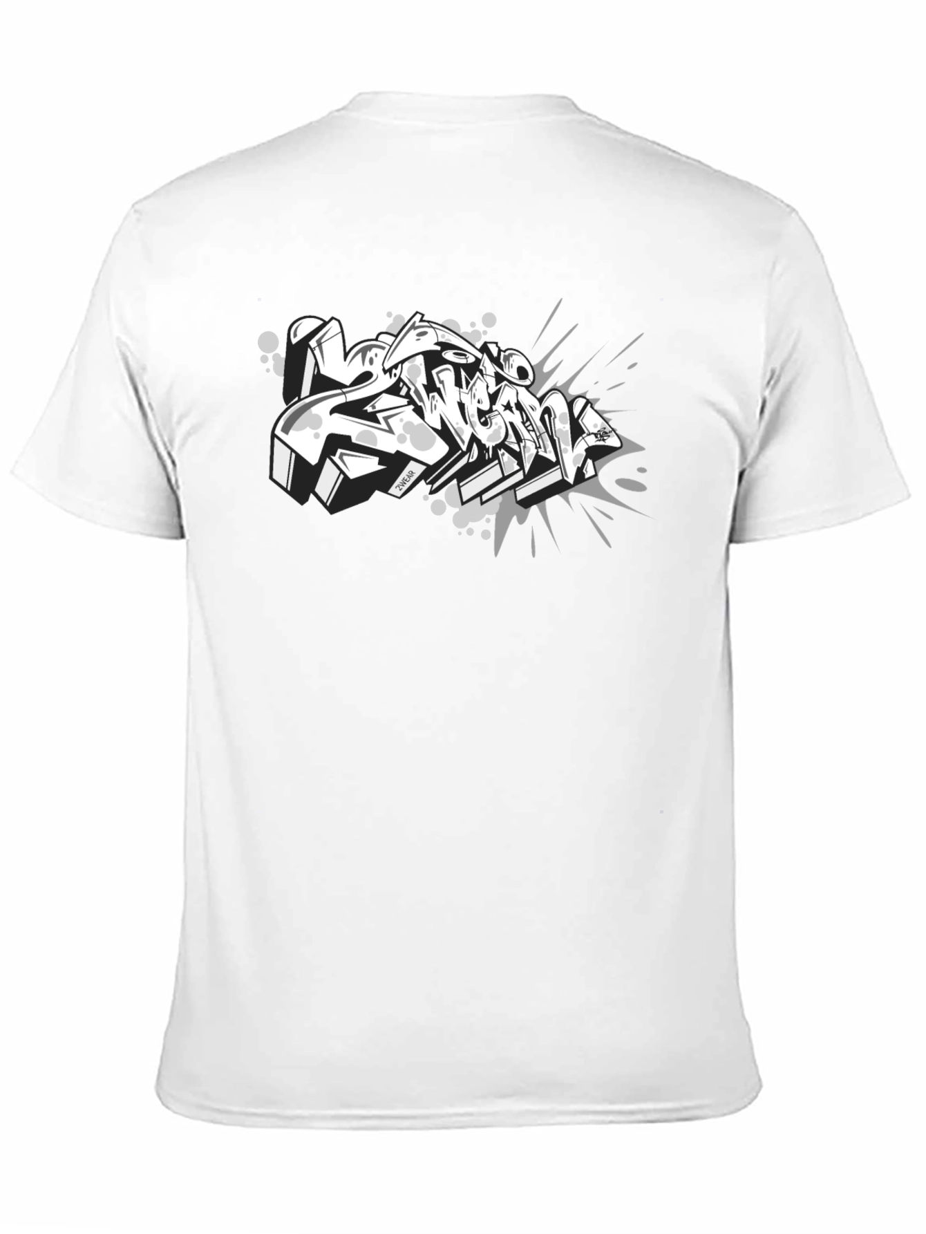 Black Graphic Tee - Urban Graffiti Design