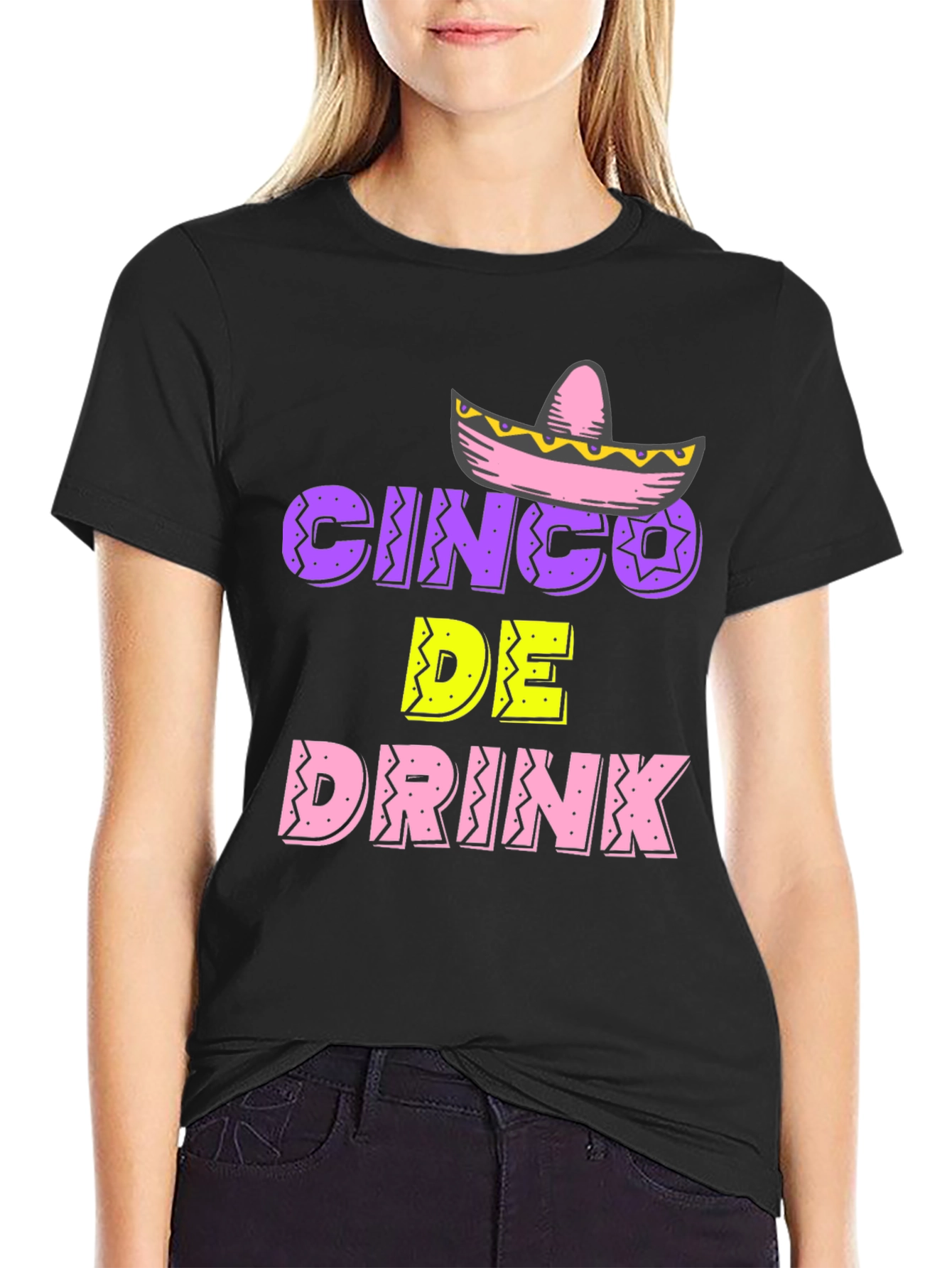 Cinco De Drink Mens Black T-Shirt