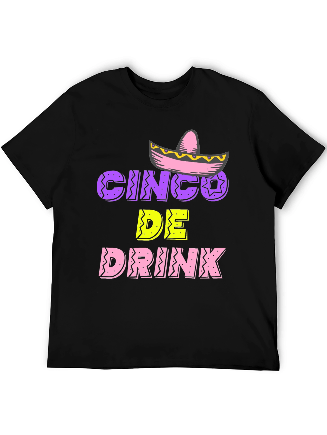 Cinco De Drink Mens Black T-Shirt
