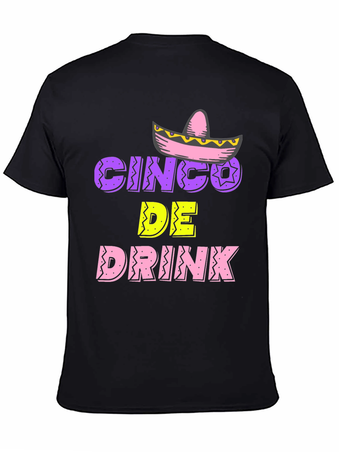 Cinco De Drink Mens Black T-Shirt