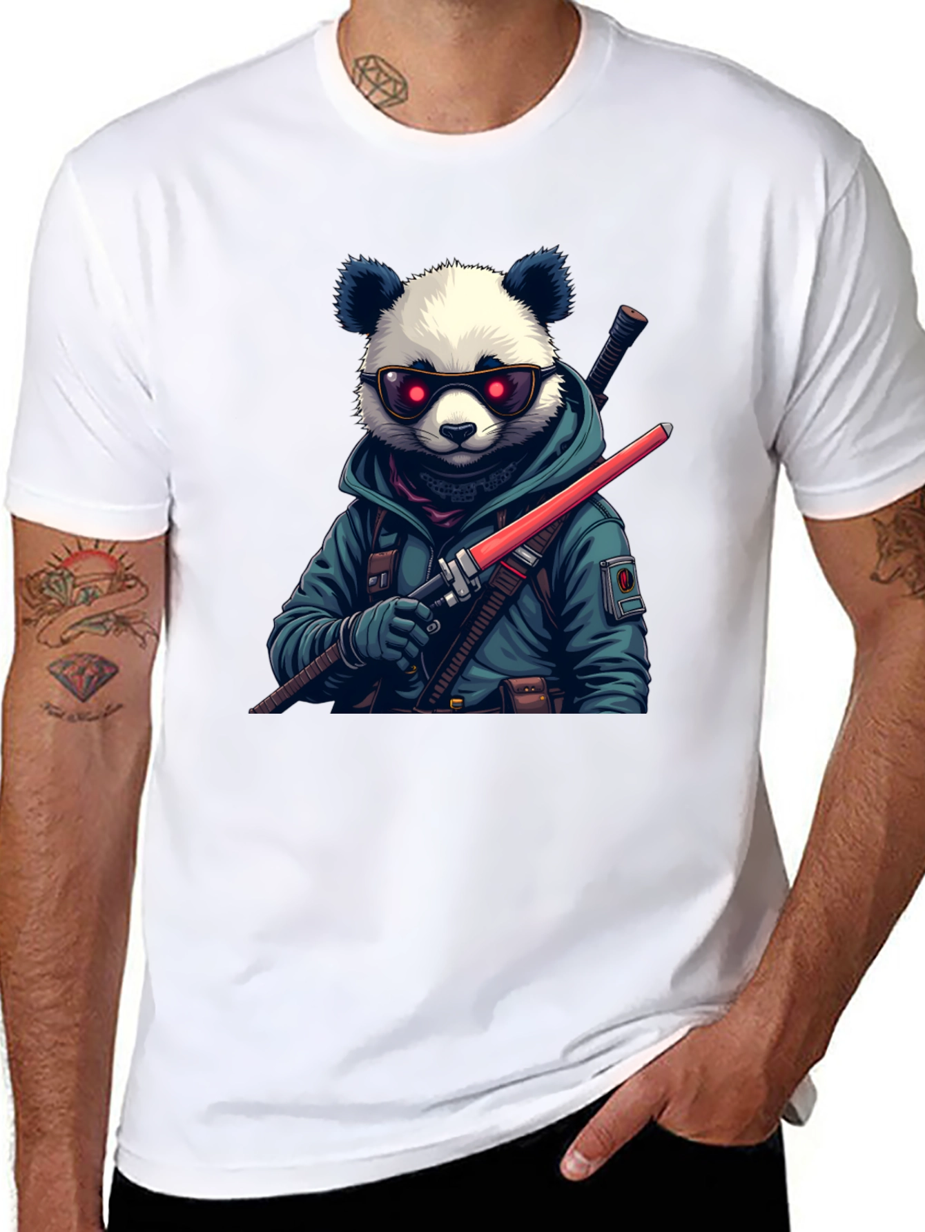 Cool Panda Warrior T-Shirt