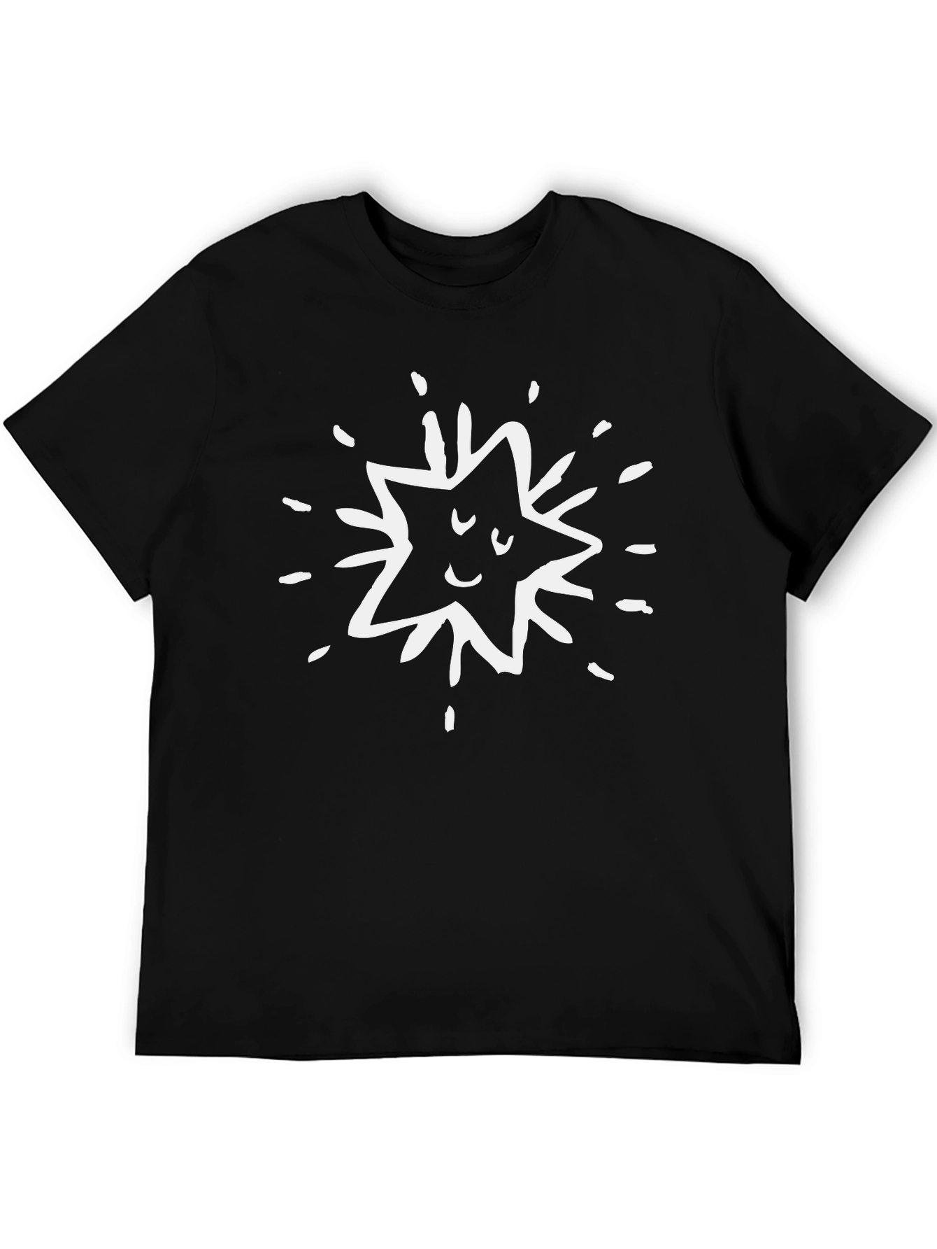 Smiling Starburst Black Graphic Tee